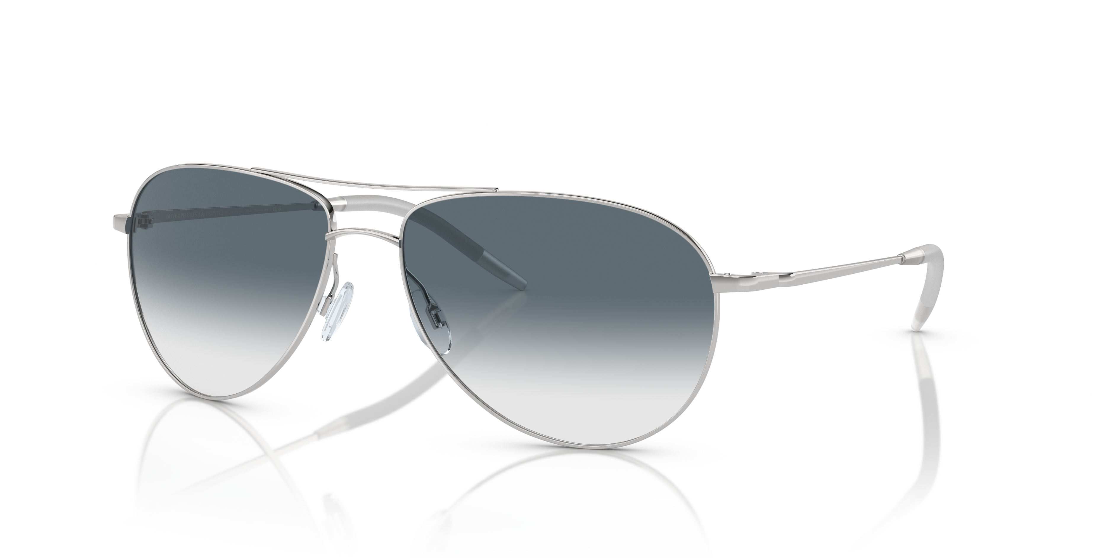 Oliver Peoples Benedict with Silver frame and Clear Gradient Blue