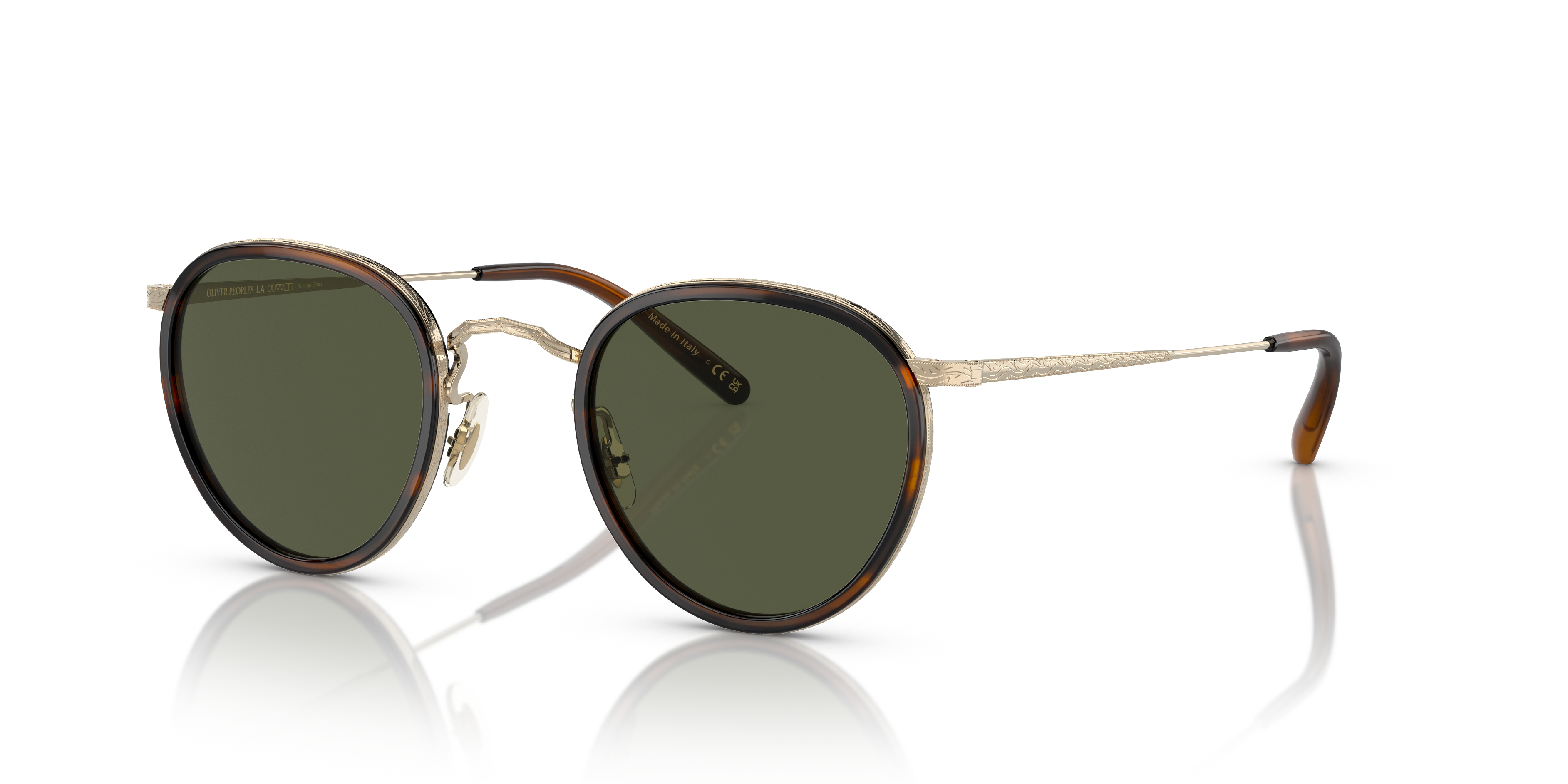 Oliver Peoples MP-2 Sun の Tuscany Tortoise/Gold フレームと G-15 Oliver Peoples MP-2 Sun の Tuscany Tortoise/Gold フレームと G-15