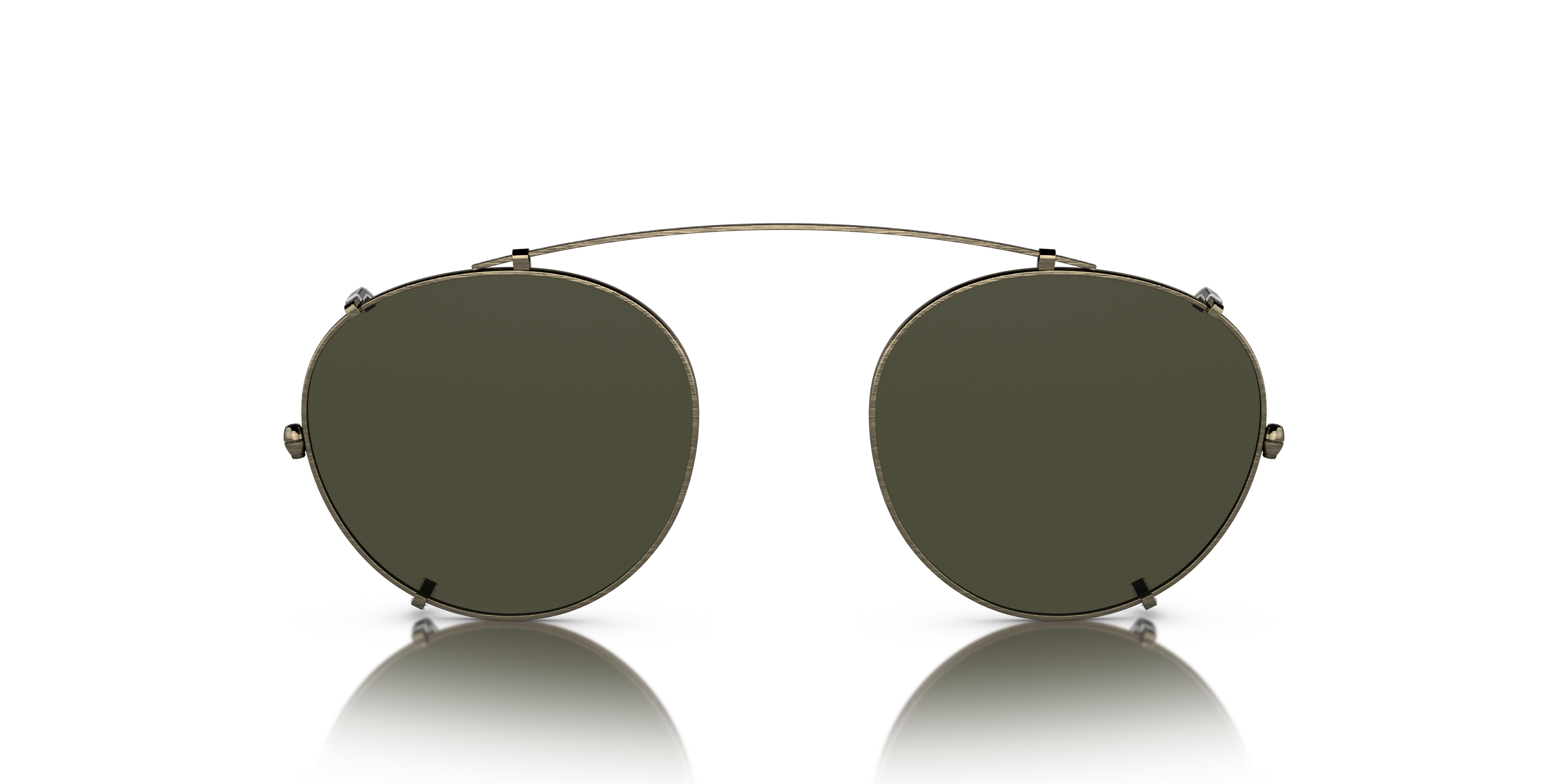 Oliver Peoples Coleridge Clip with Antique Gold frame and G-15