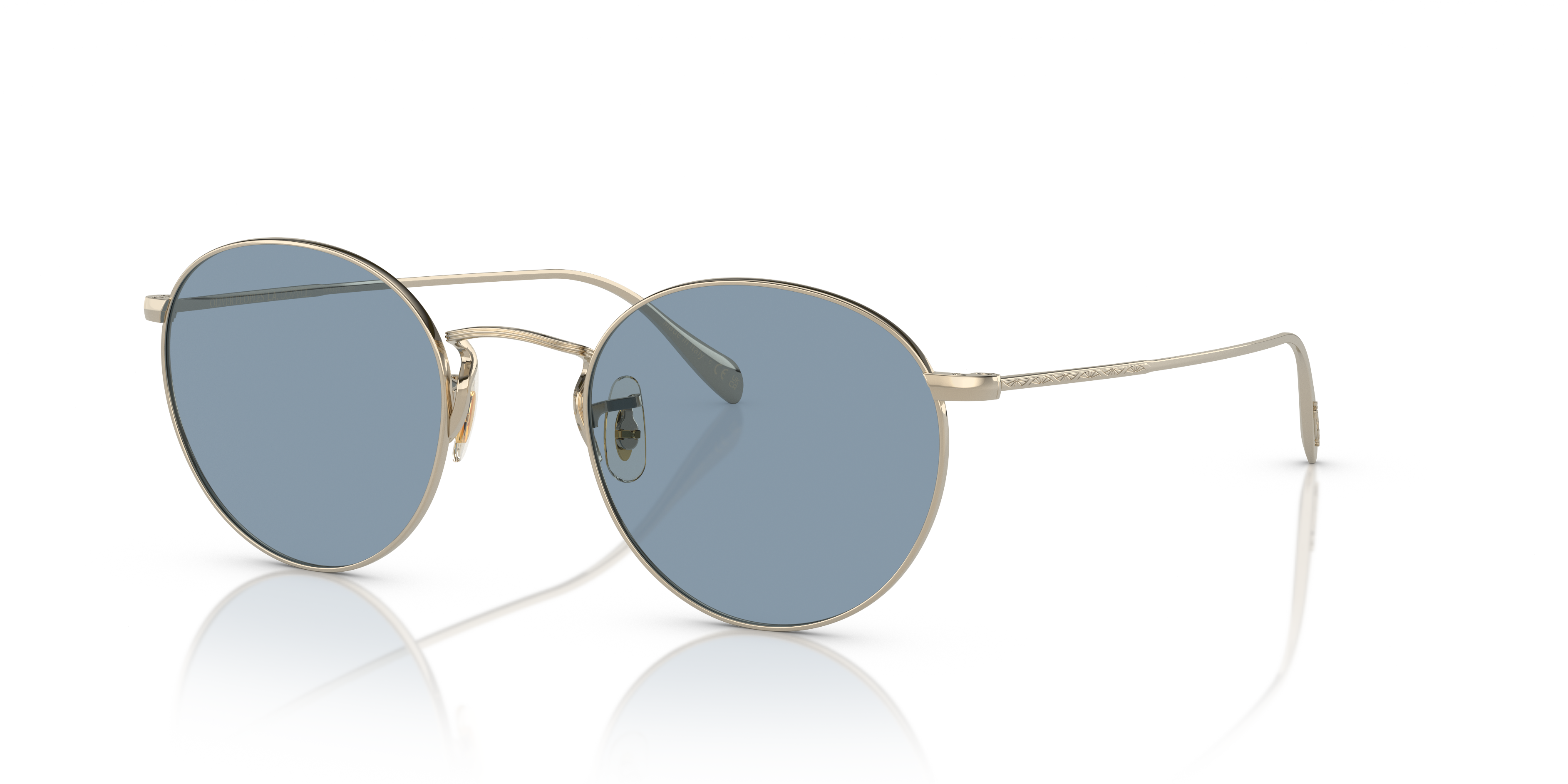 Oliver Peoples Coleridge Sun with Gold frame and Cobalto lenses