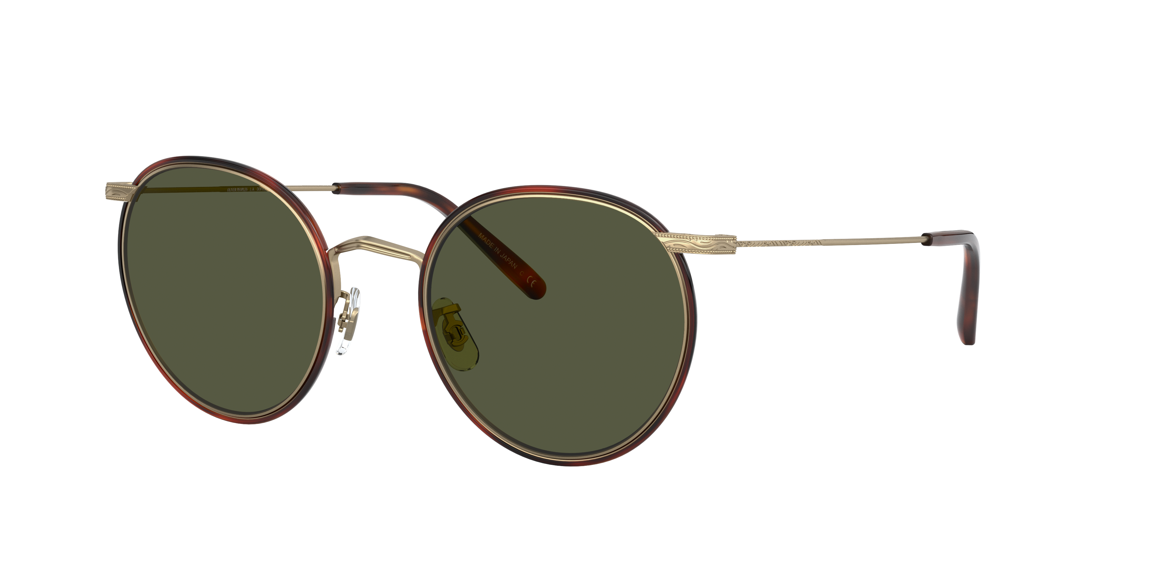 Oliver Peoples Casson with Antique Gold-Dark Mahogany frame and G