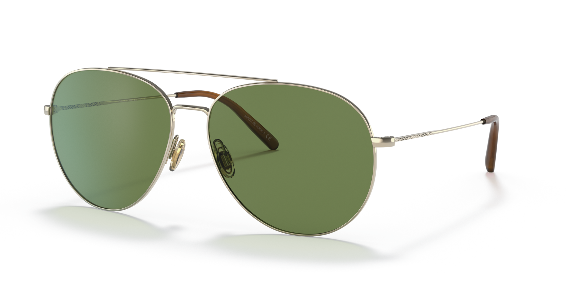 Oliver Peoples Airdale with Soft Gold frame and Vibrant Bottle