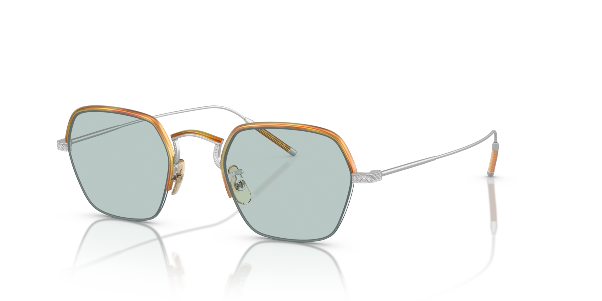 Oliver Peoples TK-7 with Silver/Amber Tortoise frame | Oliver