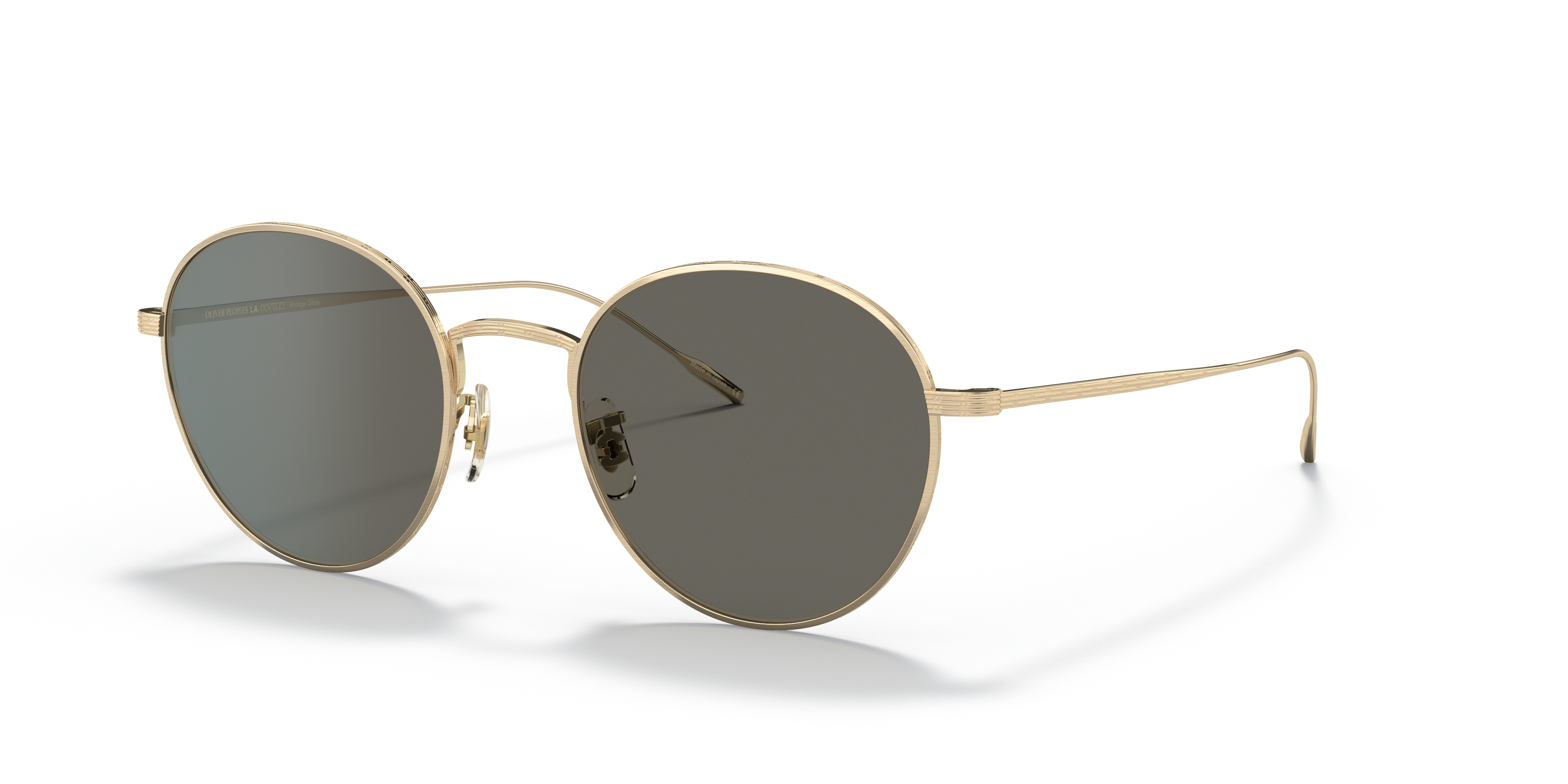 Oliver Peoples Altair with Brushed Gold frame and Carbon Grey