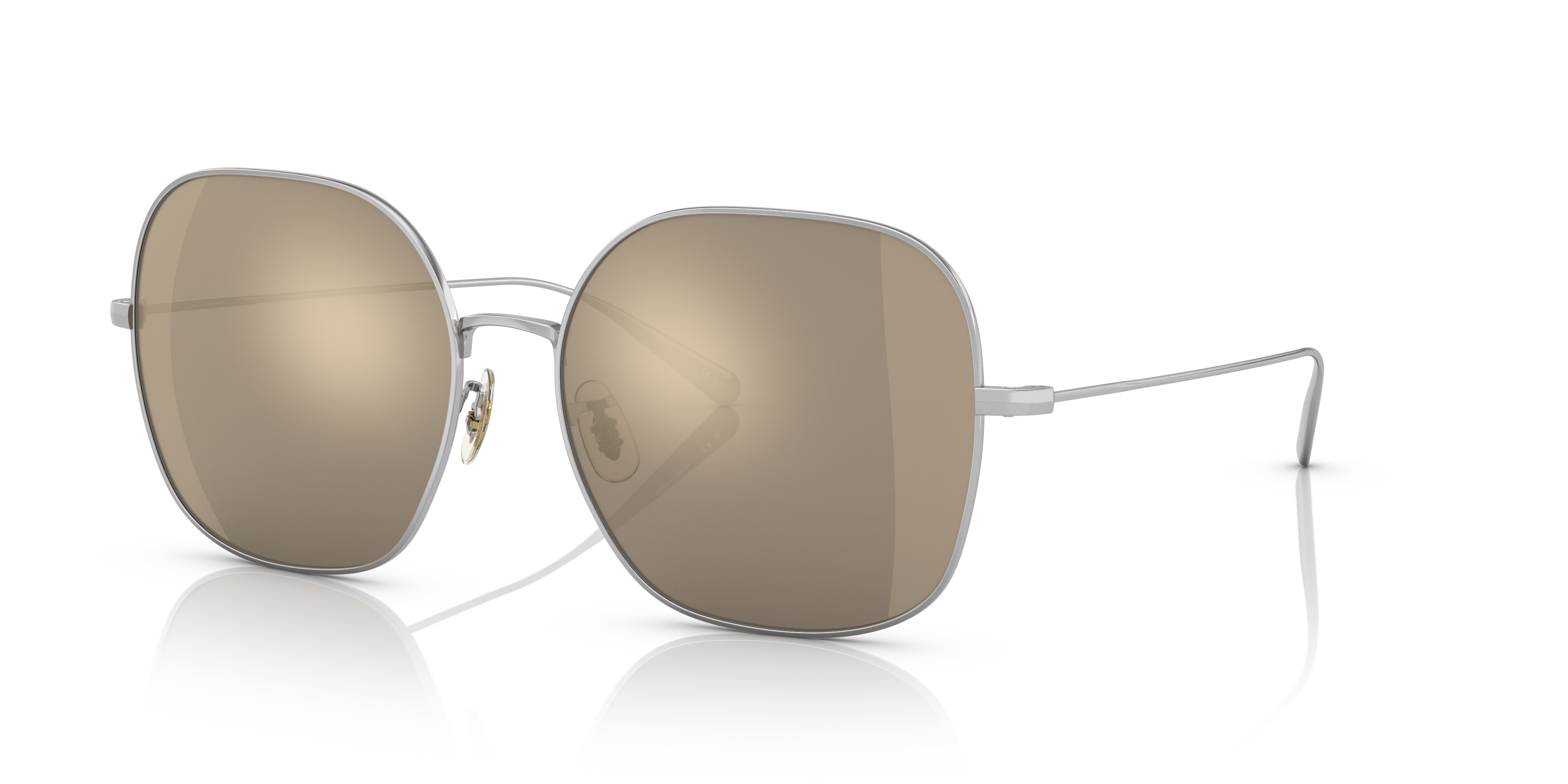 Oliver Peoples Deadani with Silver frame and Taupe Flash Mirror