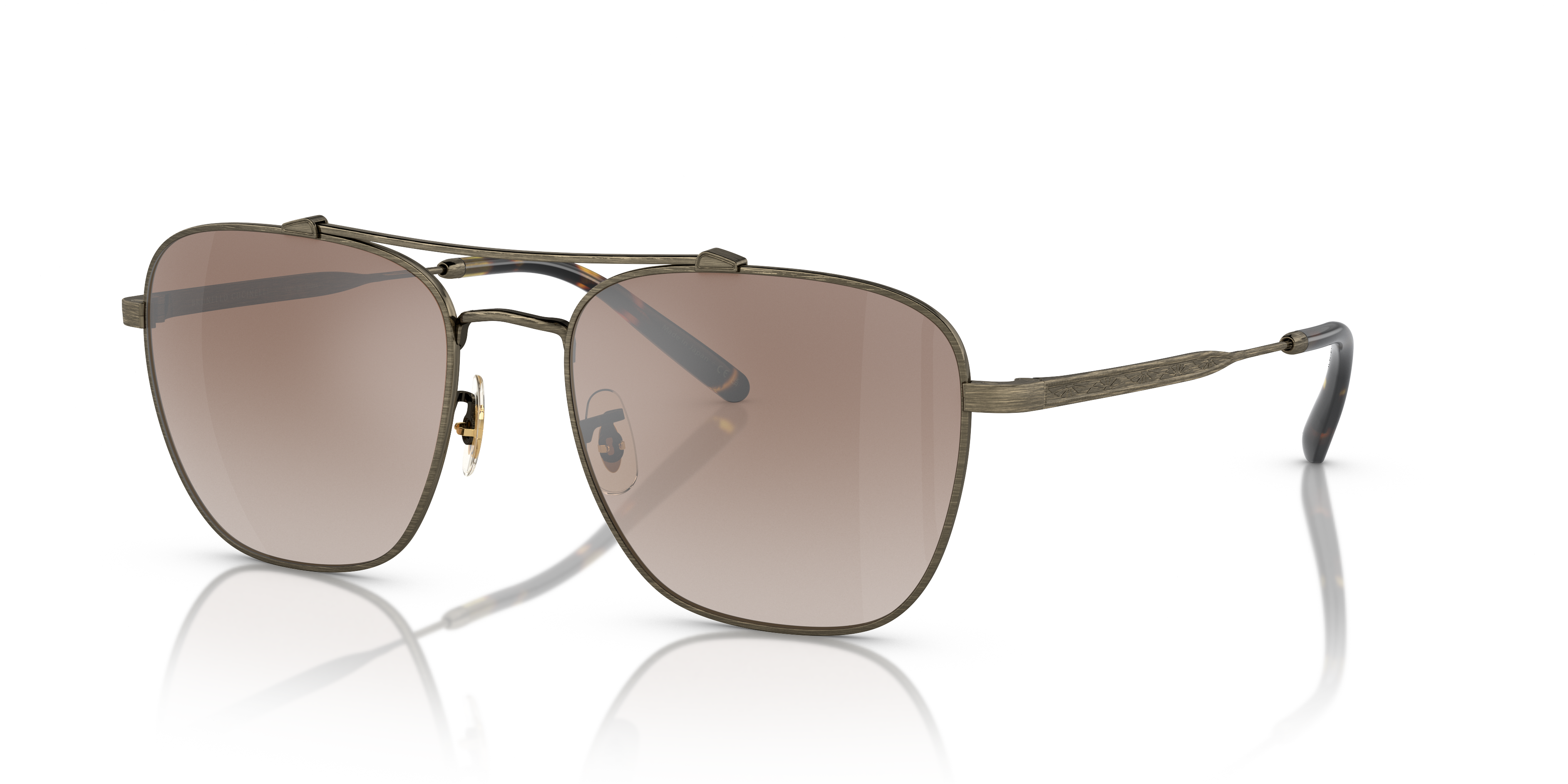 Oliver Peoples Marsan with Antique Gold frame and Tuscan Brown