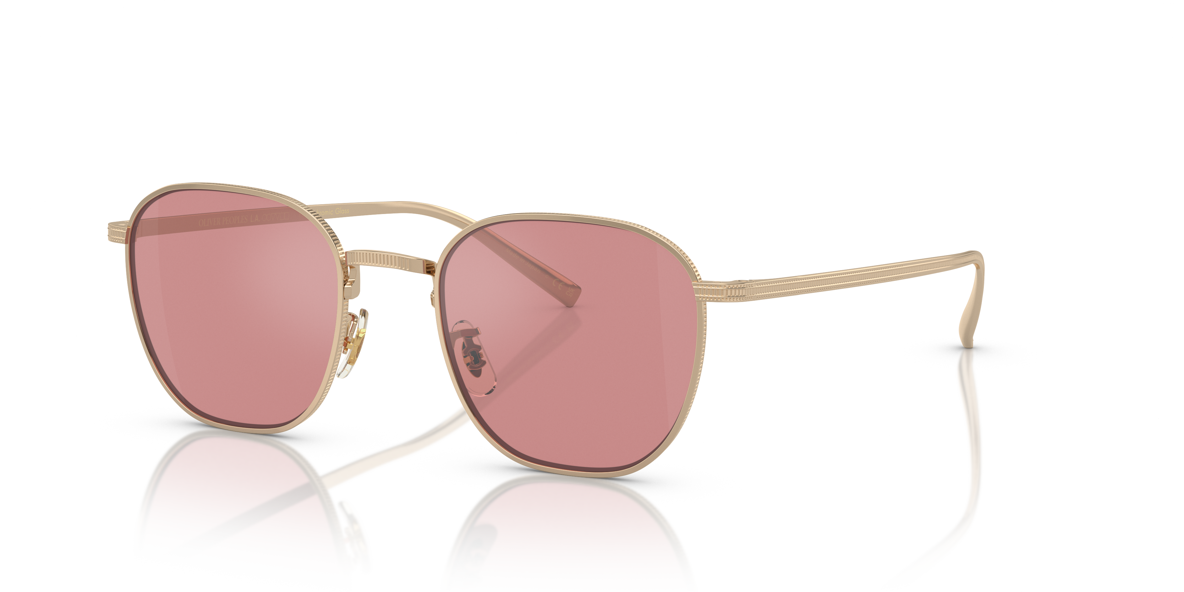 Oliver Peoples Rynn with Gold frame and Magenta Photochromic