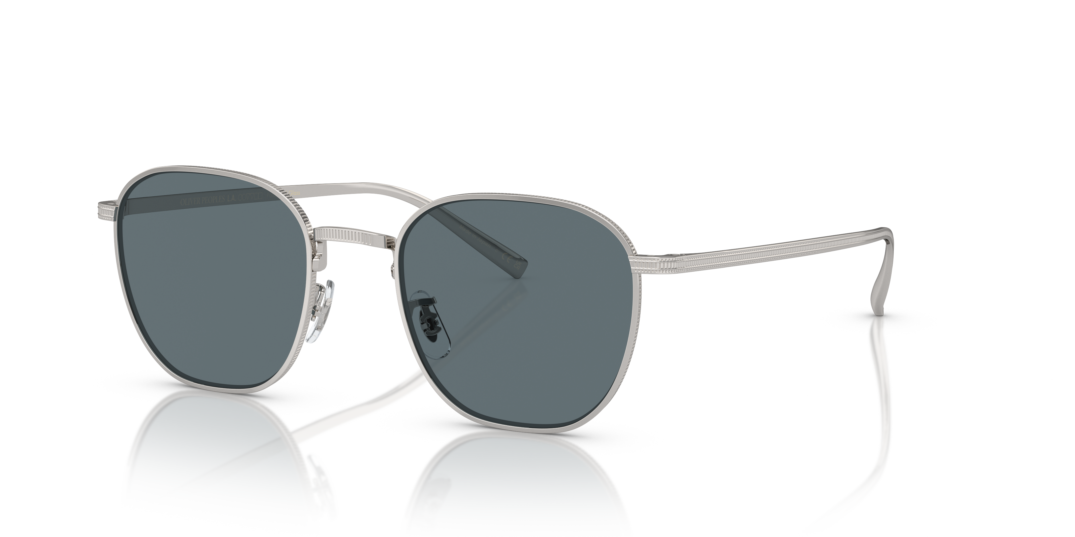 Oliver Peoples Rynn with Silver frame and Blue Polar lenses