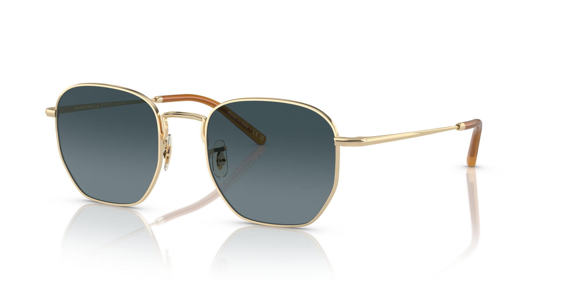 Oliver Peoples Kierney Sun with Gold frame and Blue Gradient