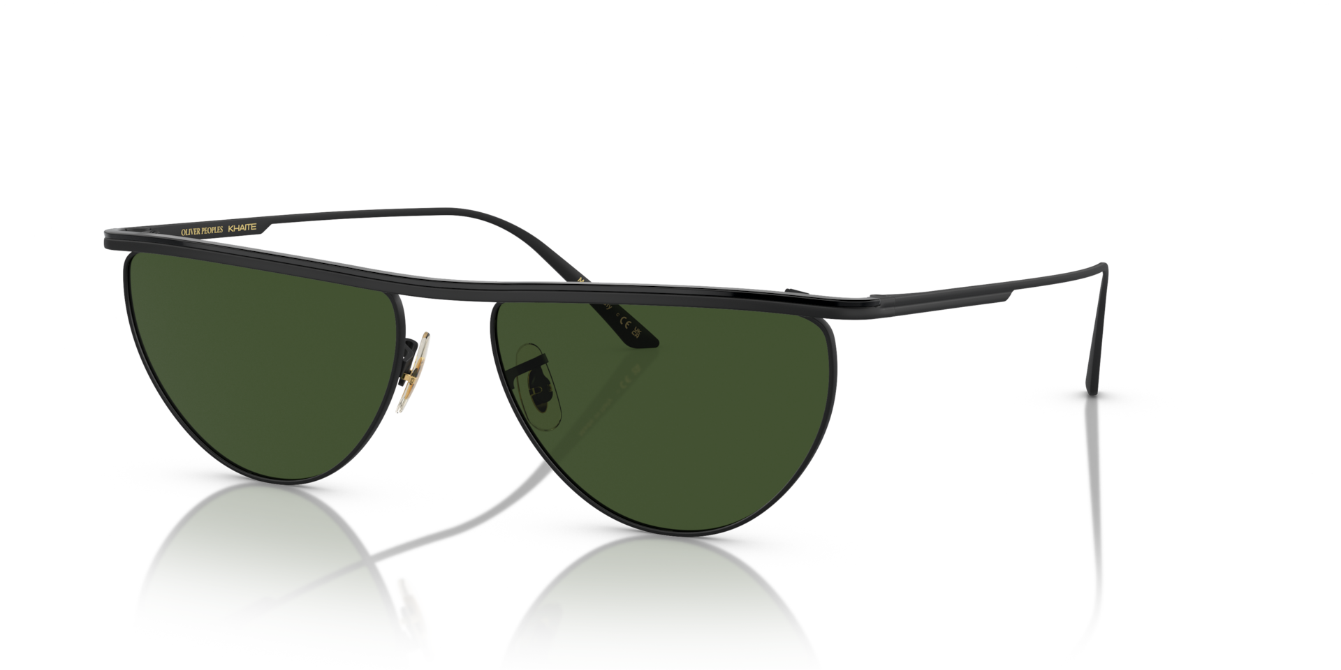 Oliver Peoples 1984C with Matte Black frame and Vibrant Green