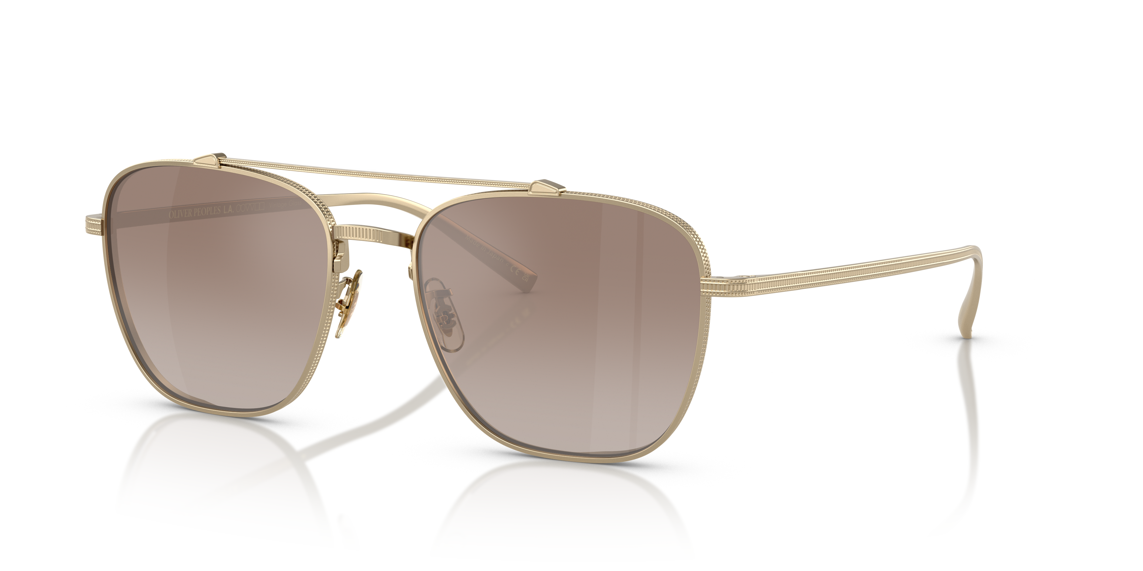 Oliver Peoples Avison with Soft Gold frame and Tuscan Brown