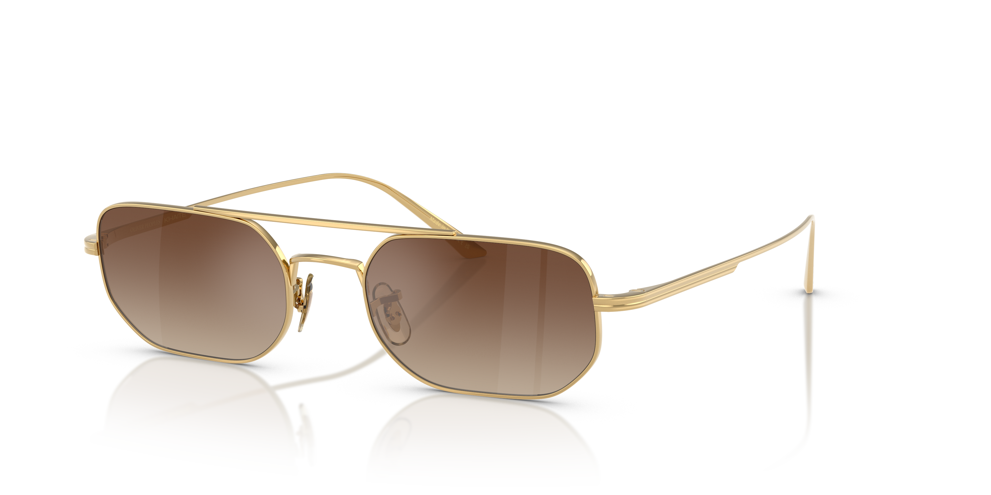 オスカル Oliver Peoples 1989C with Gold frame and Dark Brown Gradient