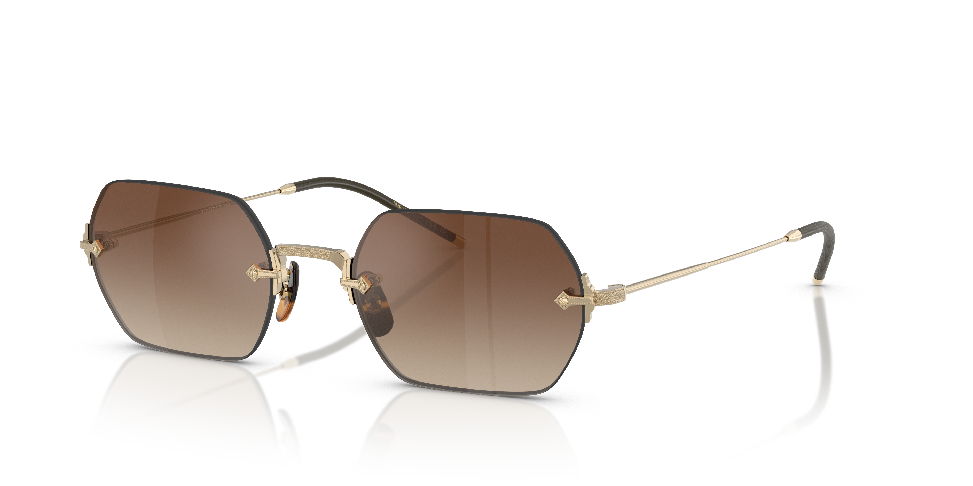 コバナ Oliver Peoples TK-13 with Gold frame and Dark Brown Gradient