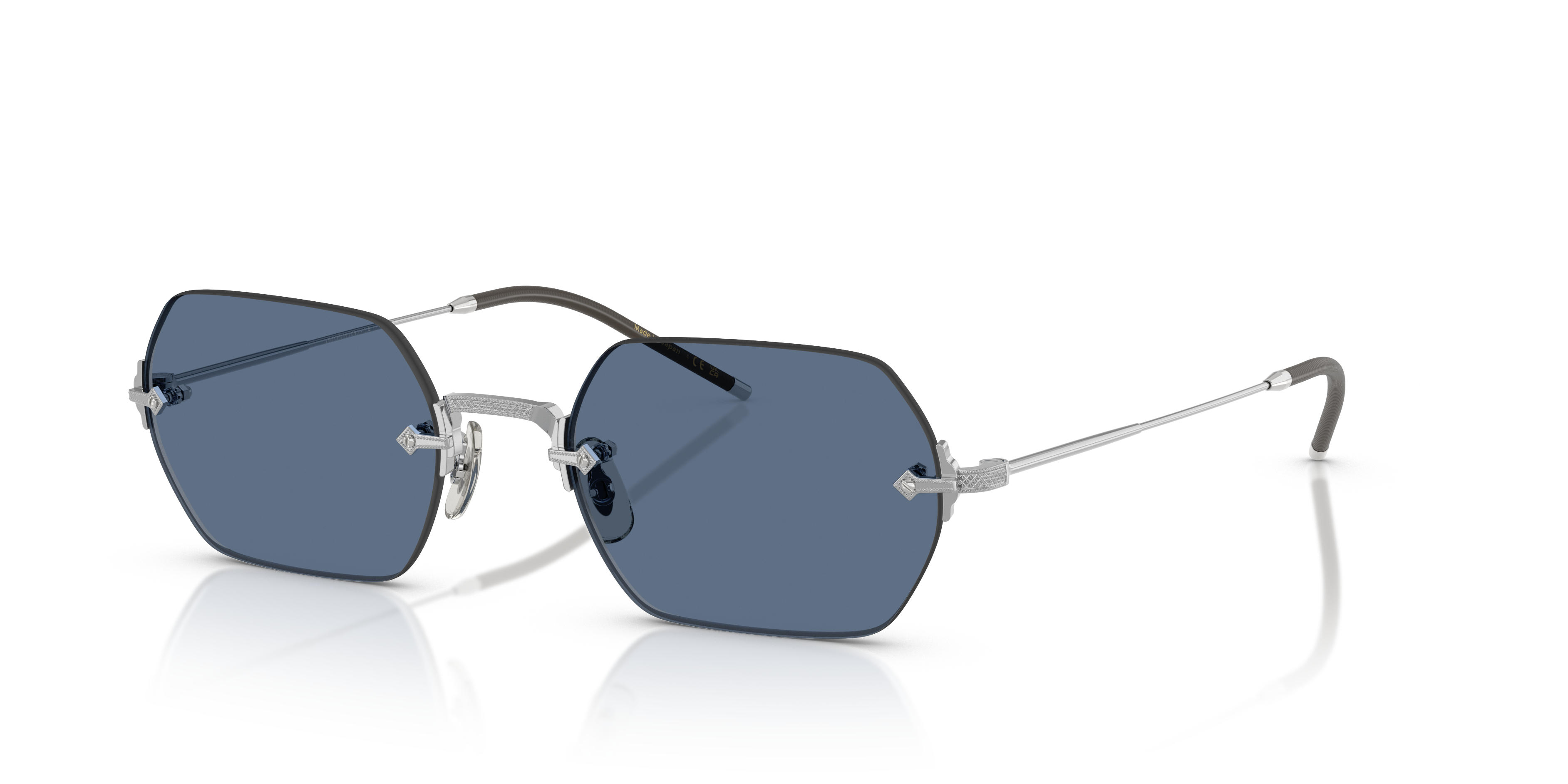 Oliver Peoples TK-13 with Silver frame and Blue lenses | Oliver