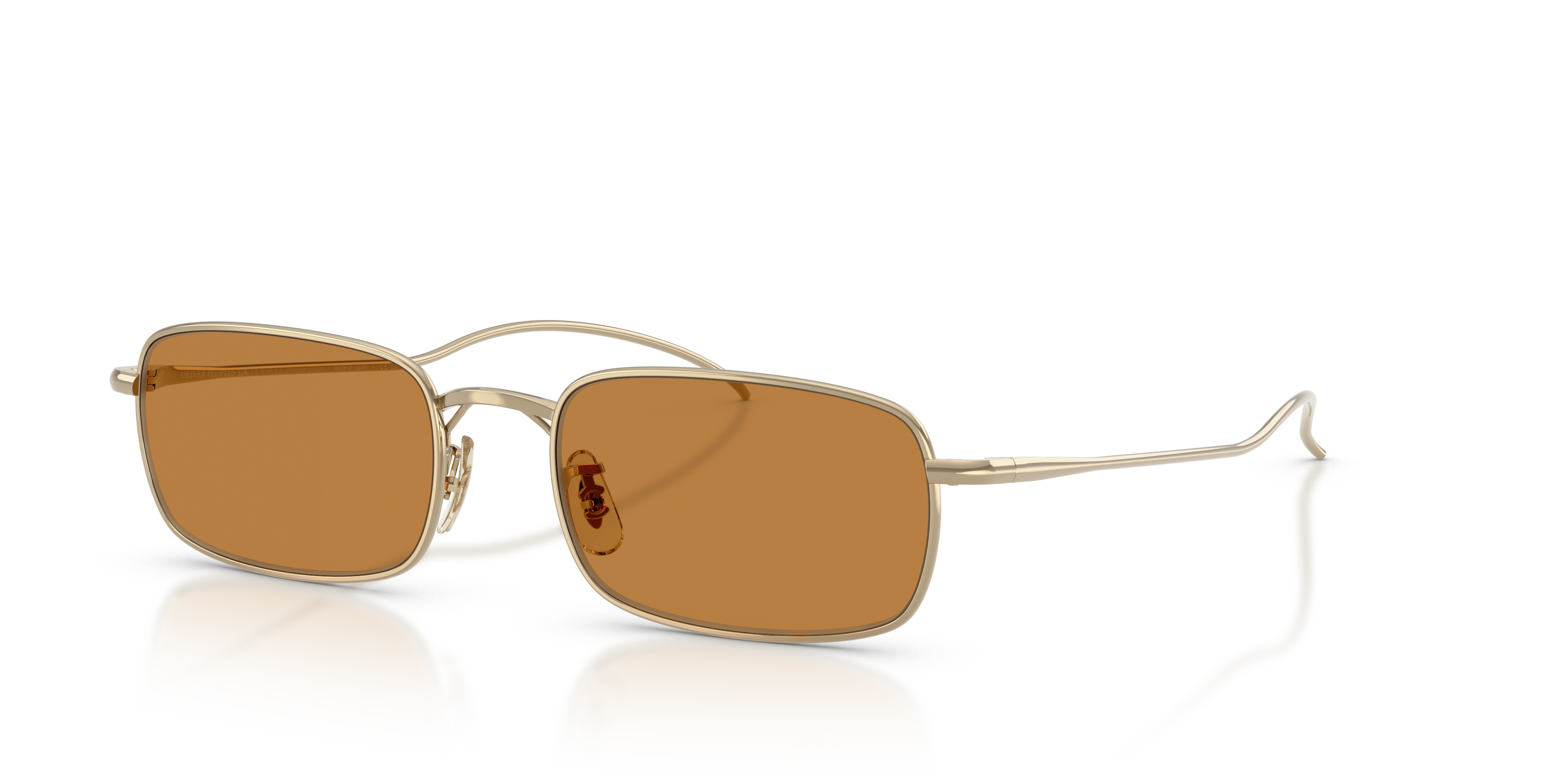 Oliver Peoples TK-14 with Gold frame and Cognac lenses | Oliver