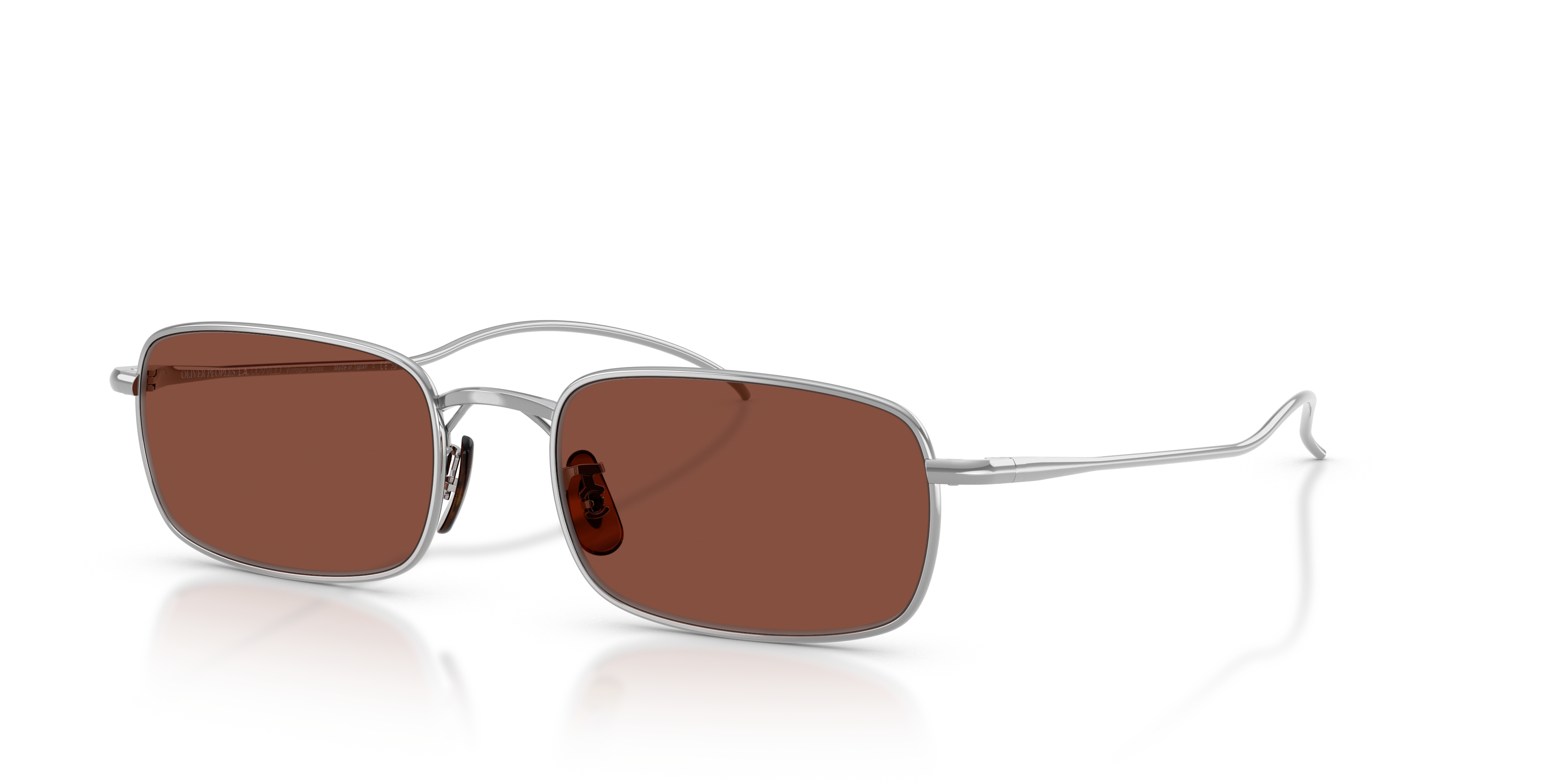 Oliver Peoples TK-14 with Silver frame and Burgundy lenses