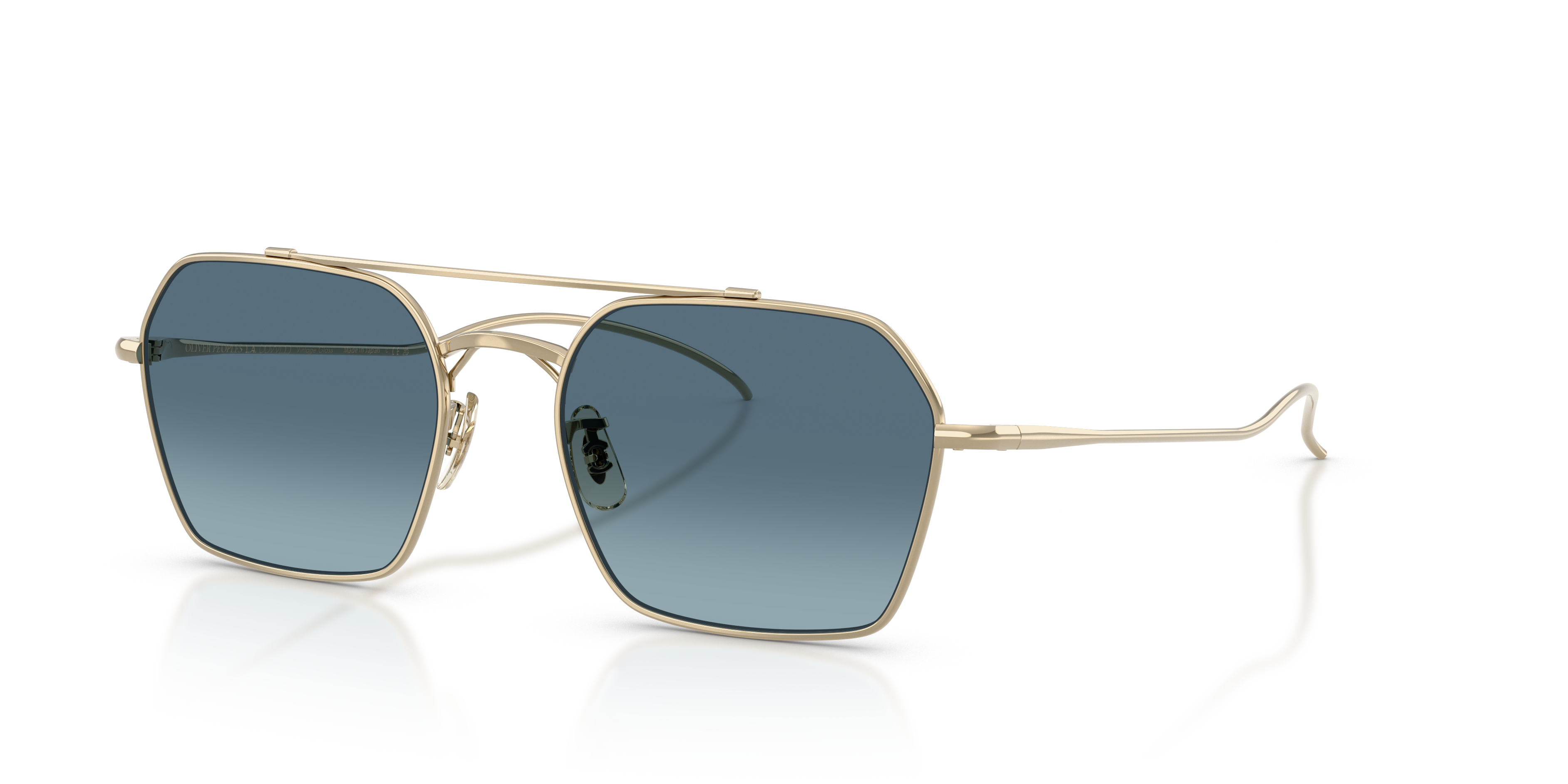 Oliver Peoples TK-15 with Gold frame and Marine Gradient lenses