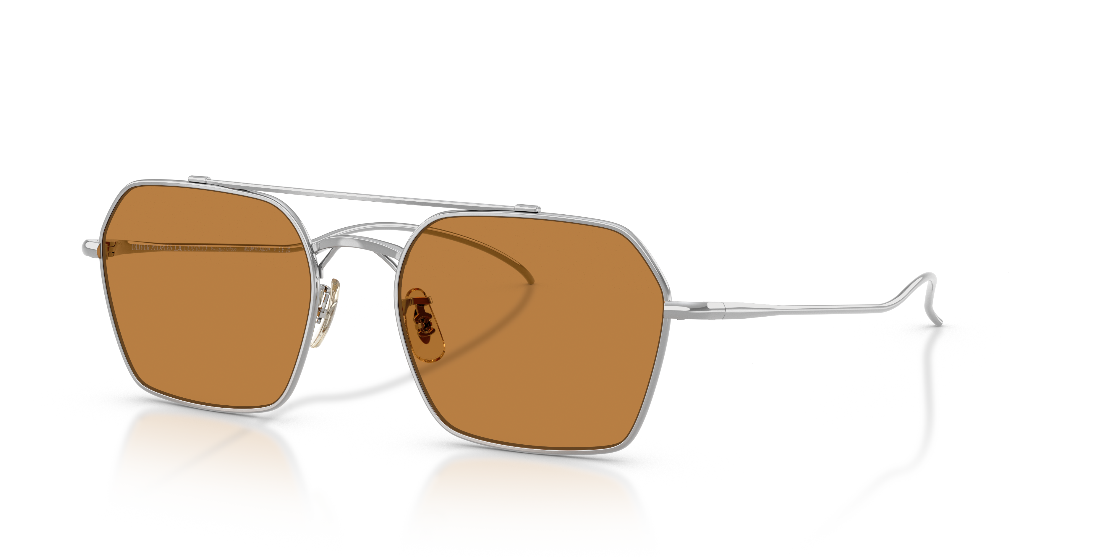 Oliver Peoples TK-15 with Silver frame and Cognac lenses | Oliver