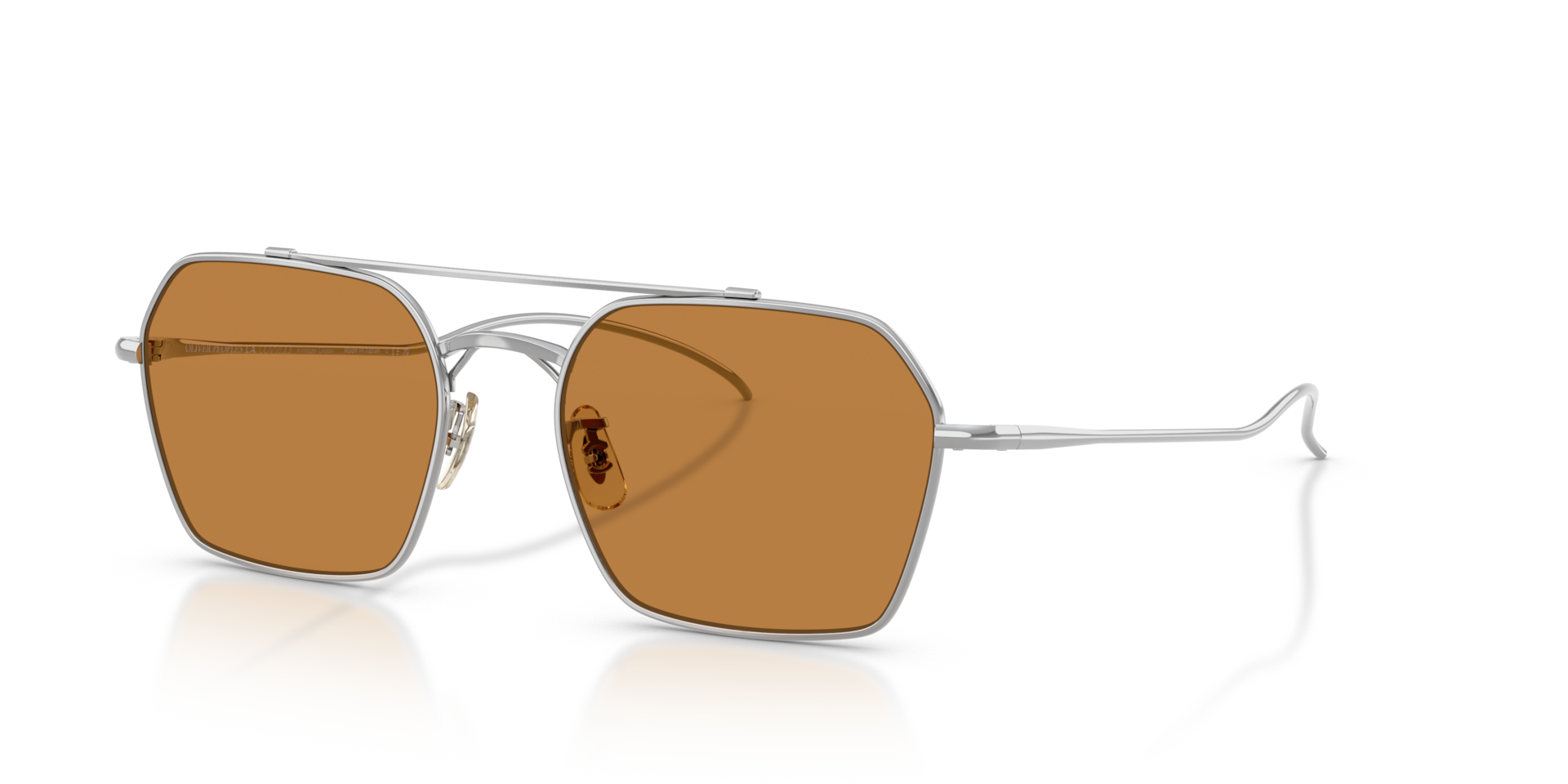 Oliver Peoples TK-15 with Silver frame and Cognac lenses | Oliver