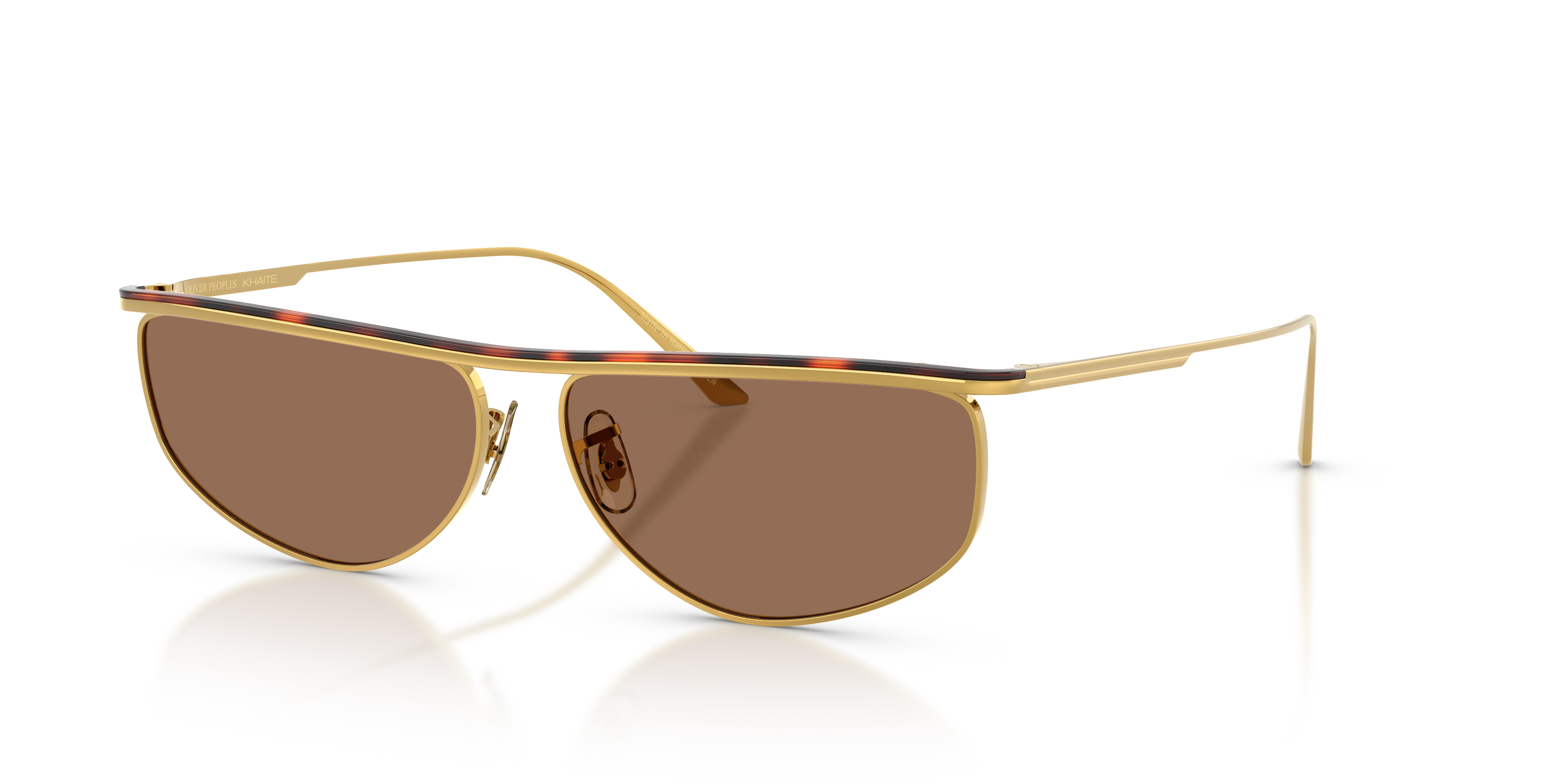 Oliver Peoples 1986C with Gold/Dark Mahogany frame and Brown