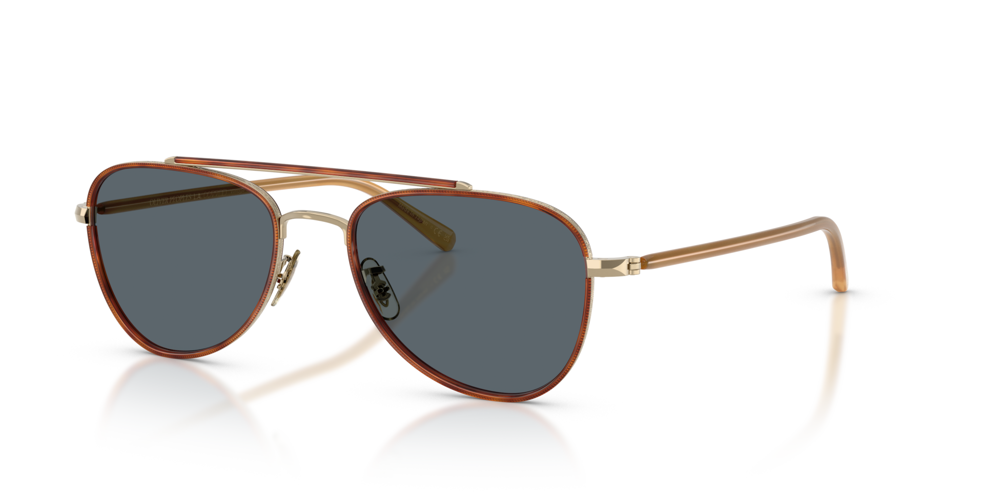 Oliver Peoples Sacoye with Gold/Amber frame and Blue lenses