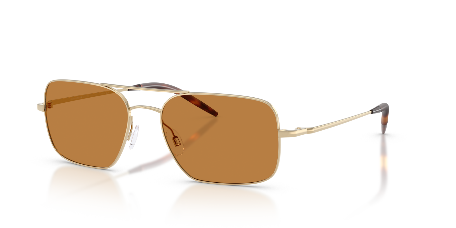 小物  sunglasses archive Gold frame Logo Oliver Peoples Victory II with Gold frame and Cognac lenses