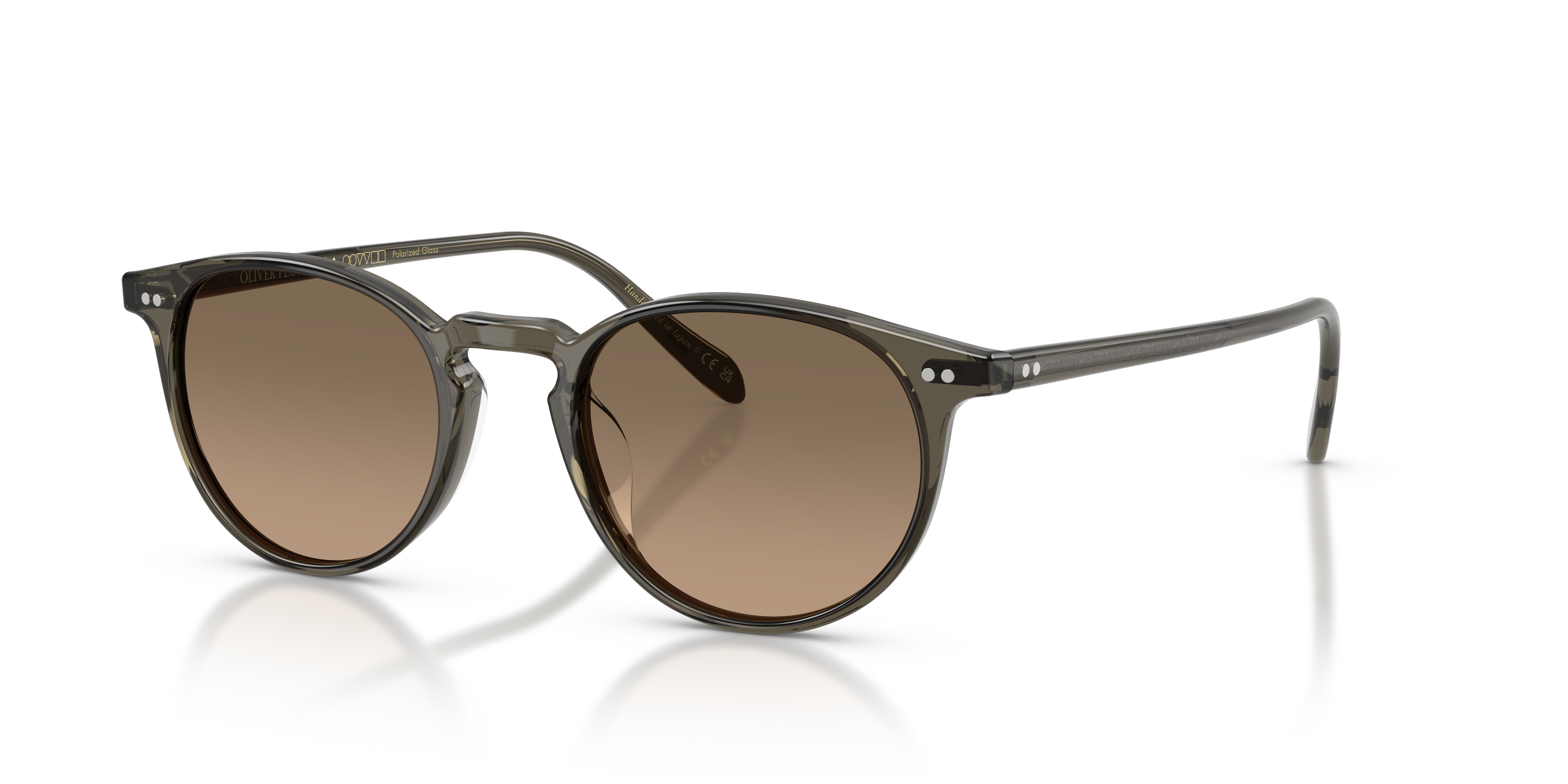 Oliver Peoples Riley Sun の Inkwell フレームと サンドストーン