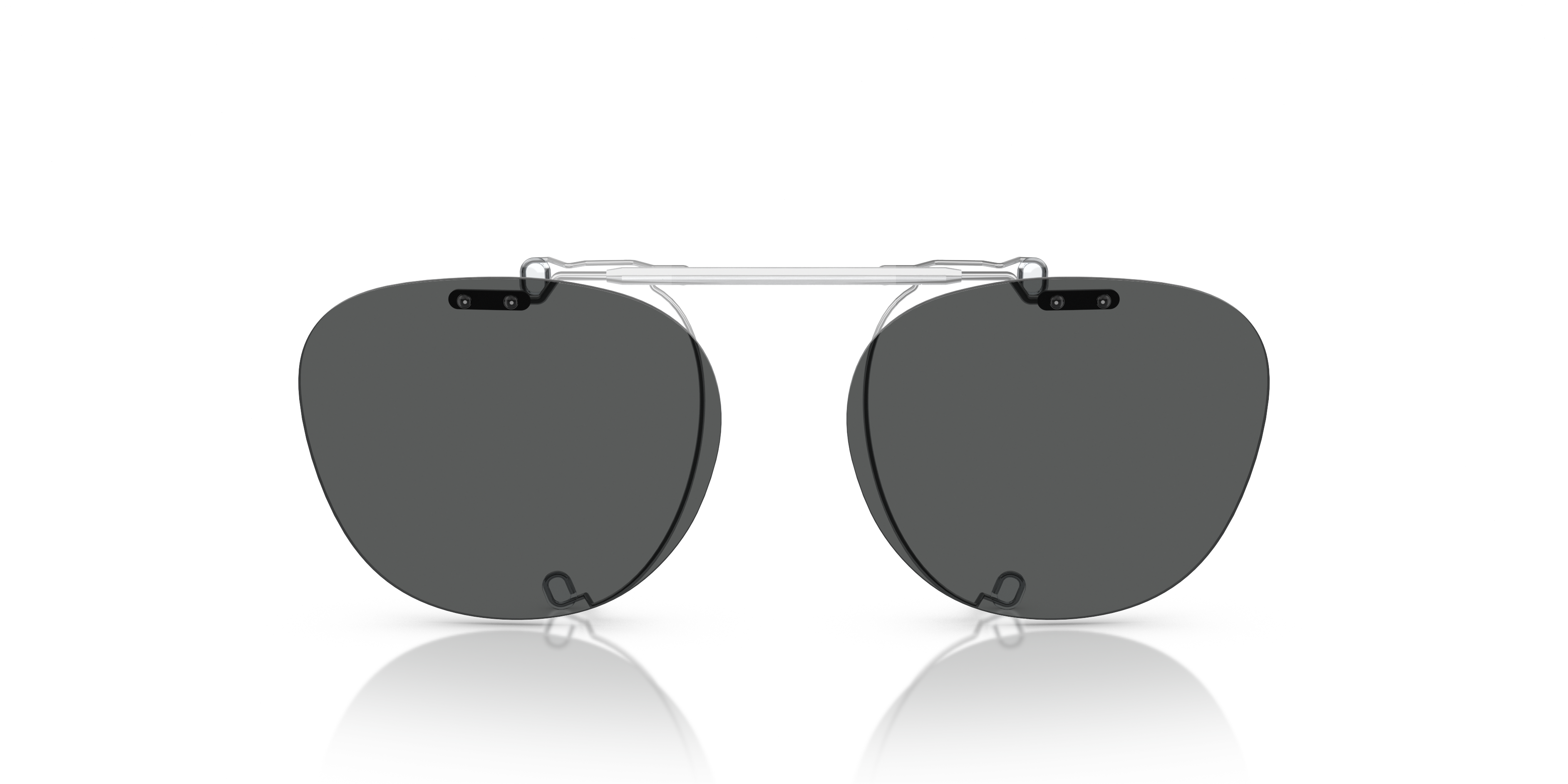 Oliver Peoples Sheldrake Flip-Up Clip with Brushed Silver frame