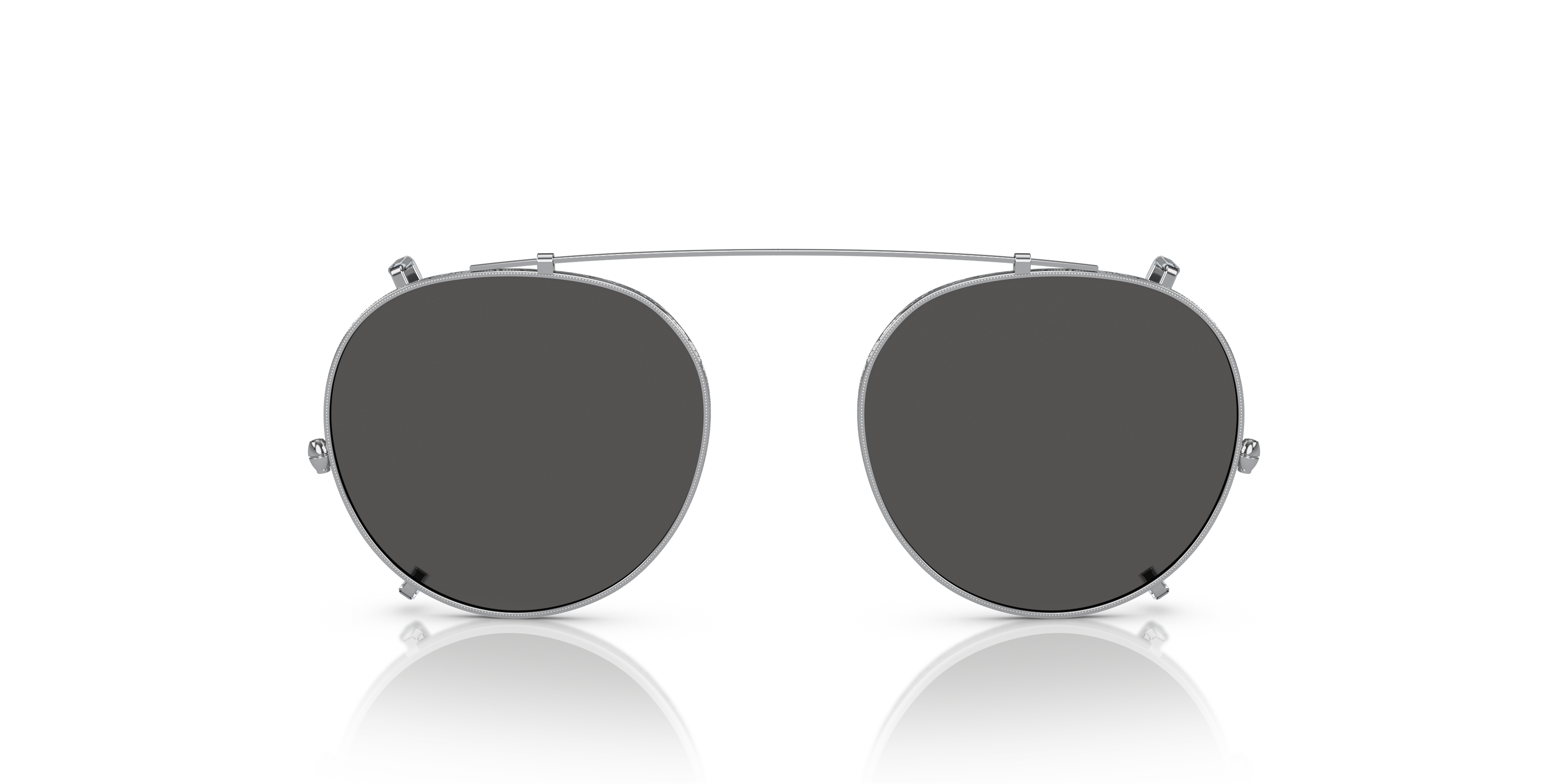 Oliver Peoples O'Malley Clip with Silver frame and Grey lenses