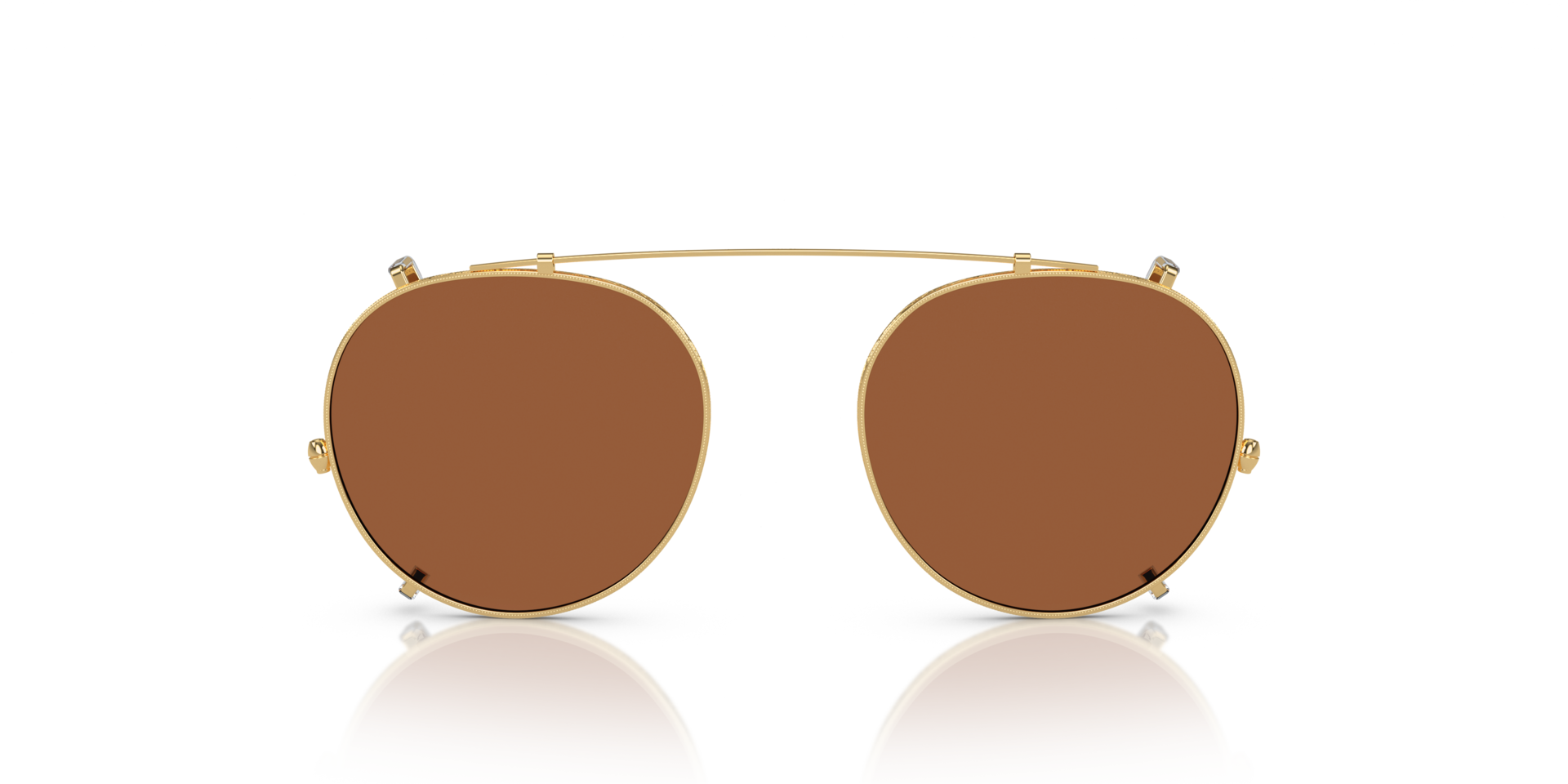 Oliver Peoples O'Malley Clip with Gold frame and Brown lenses