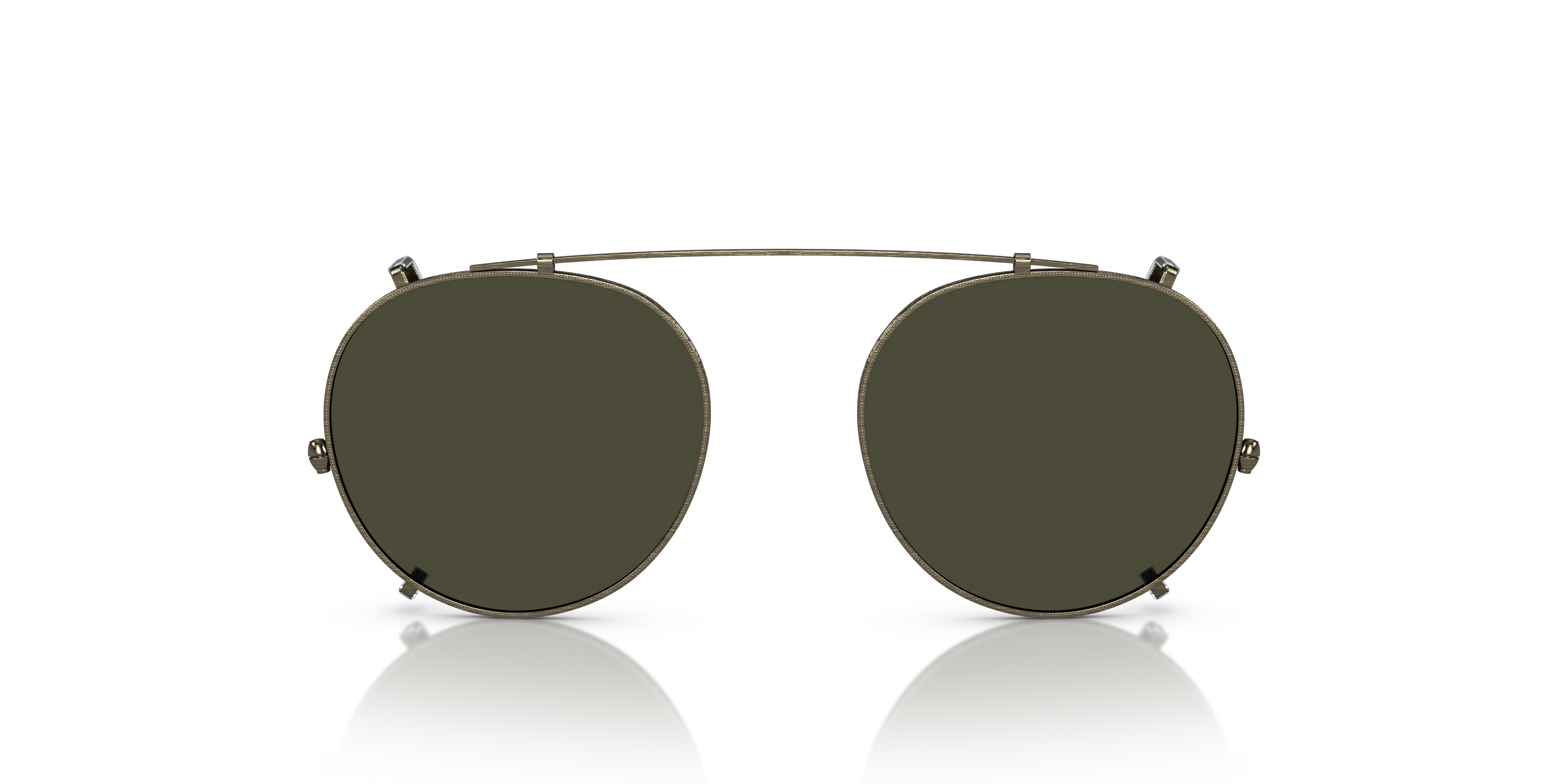 Oliver Peoples O'Malley Clip with Antique Gold frame and G-15