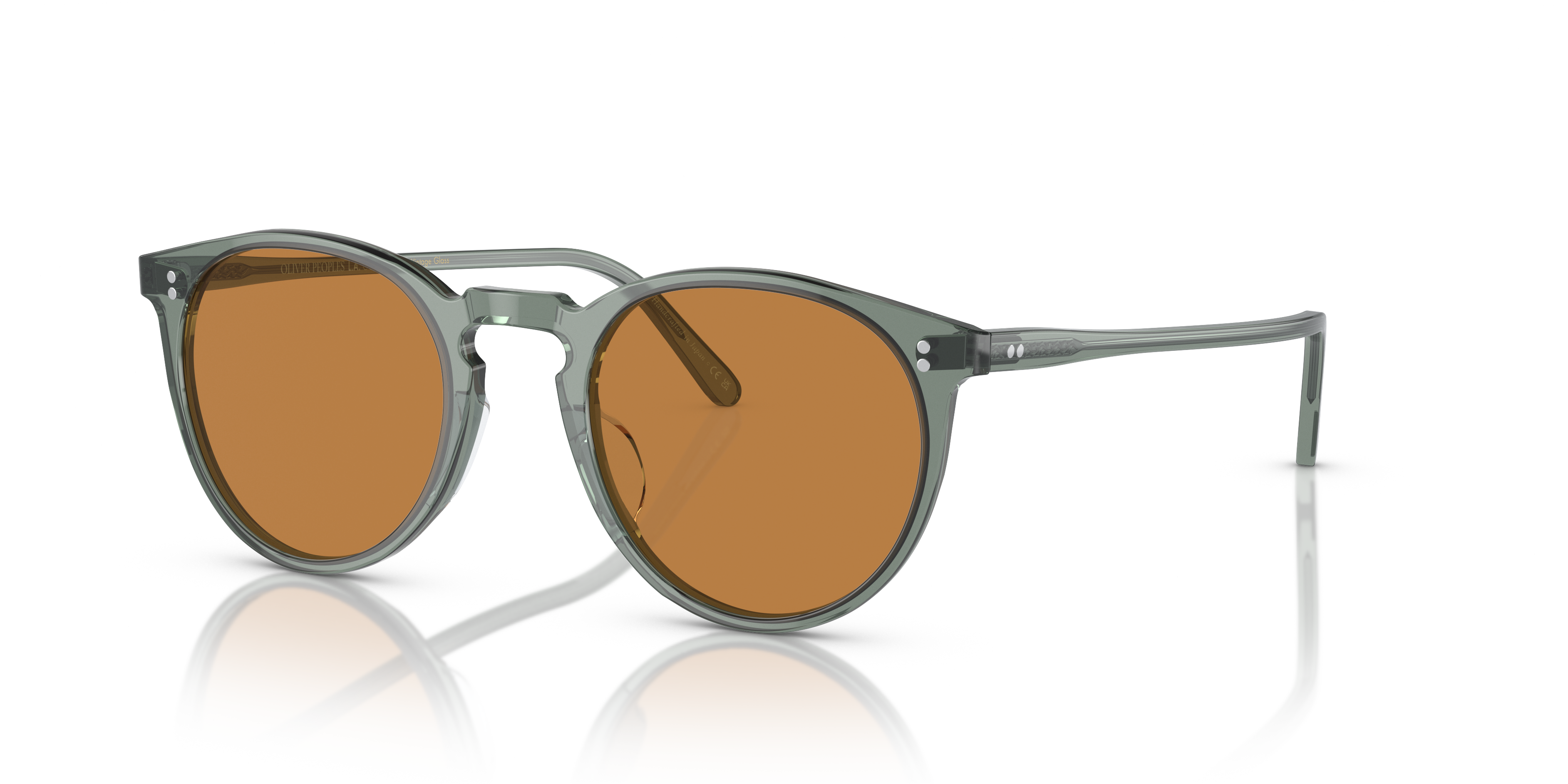 Oliver Peoples O'Malley Sun with Dusty Aqua frame and Cognac