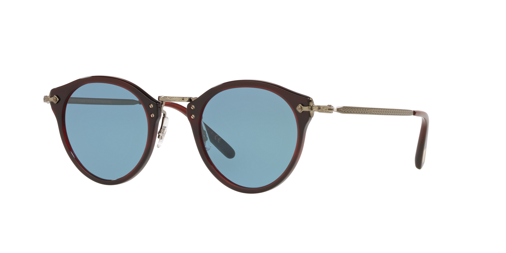 Oliver Peoples OP-505 Sun with Bordeaux Bark frame and Cobalto