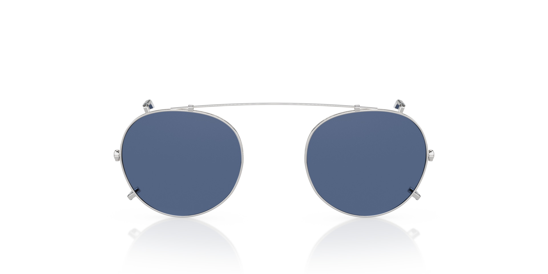 新品【OLIVER PEOPLES】サングラス マルティノー キーホールブリッジ Oliver Peoples Gregory Peck Clip with Silver frame and Blue lenses
