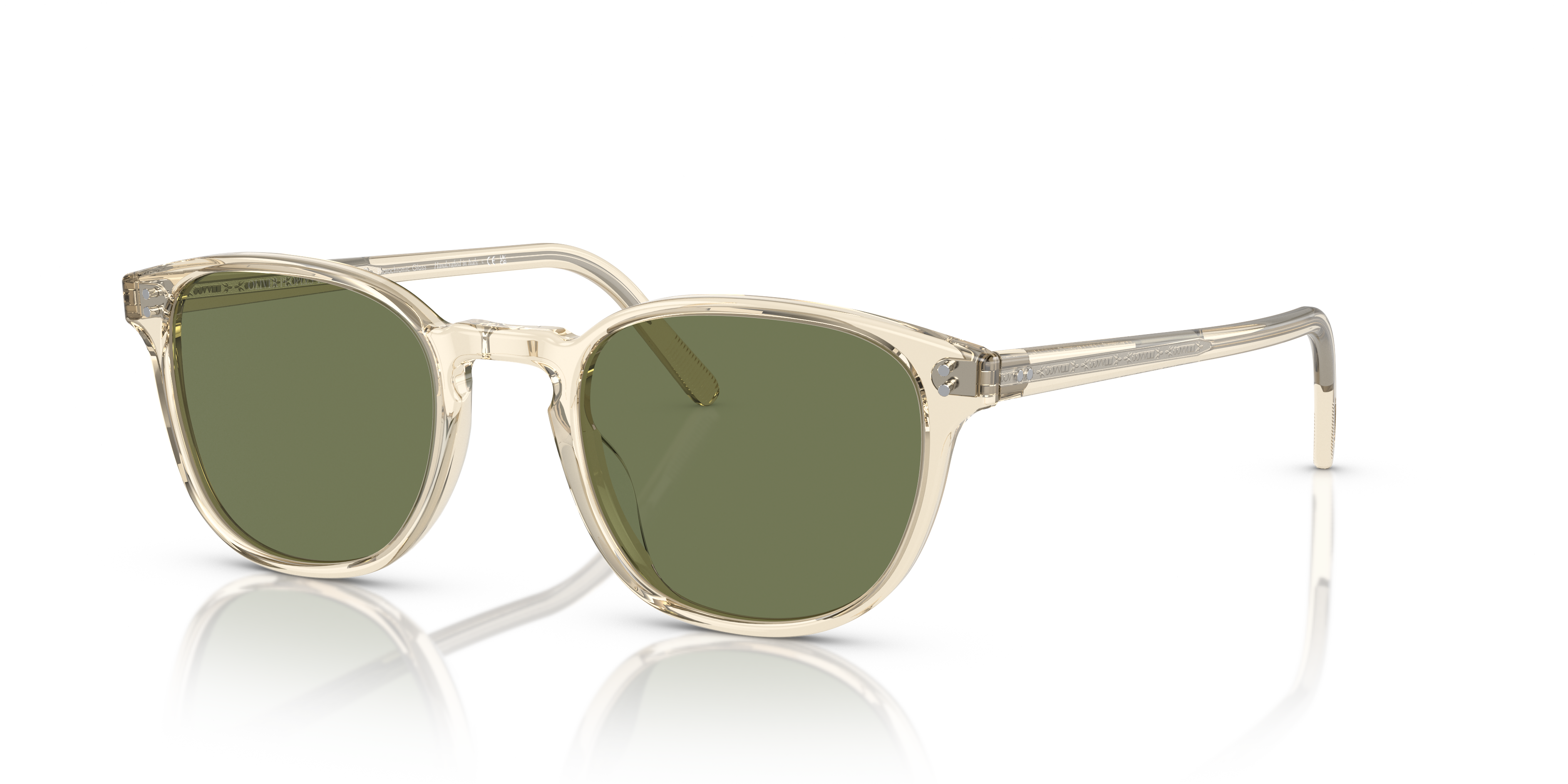 Oliver Peoples Fairmont Sun with Buff frame and Green lenses Oliver Peoples Fairmont Sun with Buff frame and Green lenses