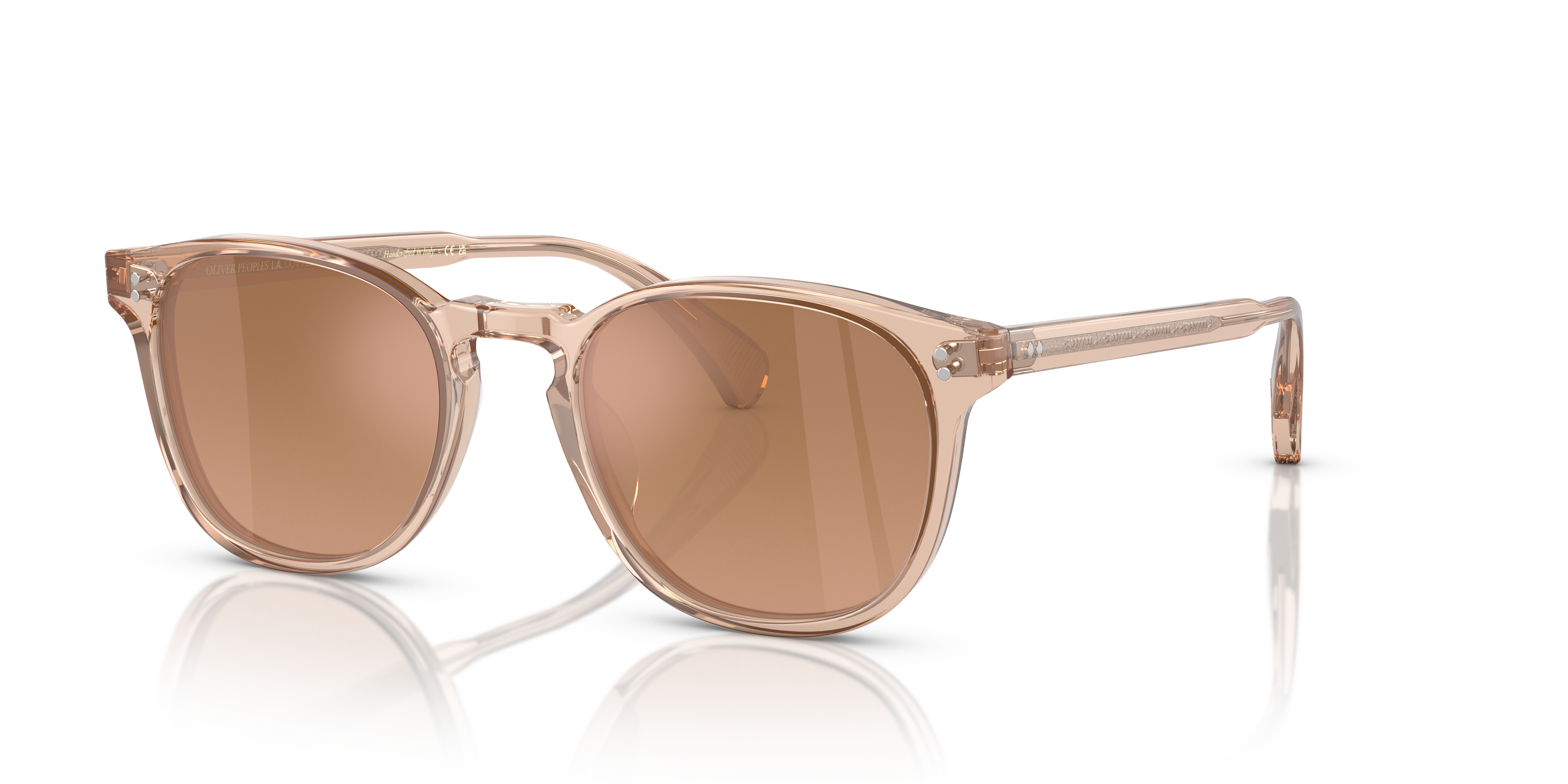 Oliver Peoples Finley Esq. Sun with Blush frame and Light Brown