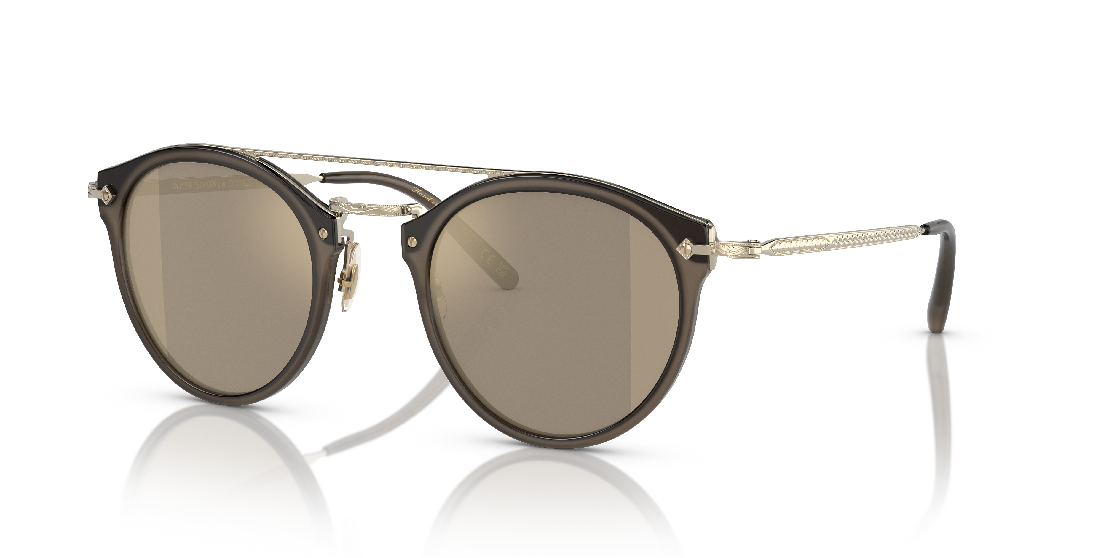新品 OLIVER PEOPLES Remick サングラス OV7 Oliver Peoples Remick with Taupe-Brushed Gold frame and Light