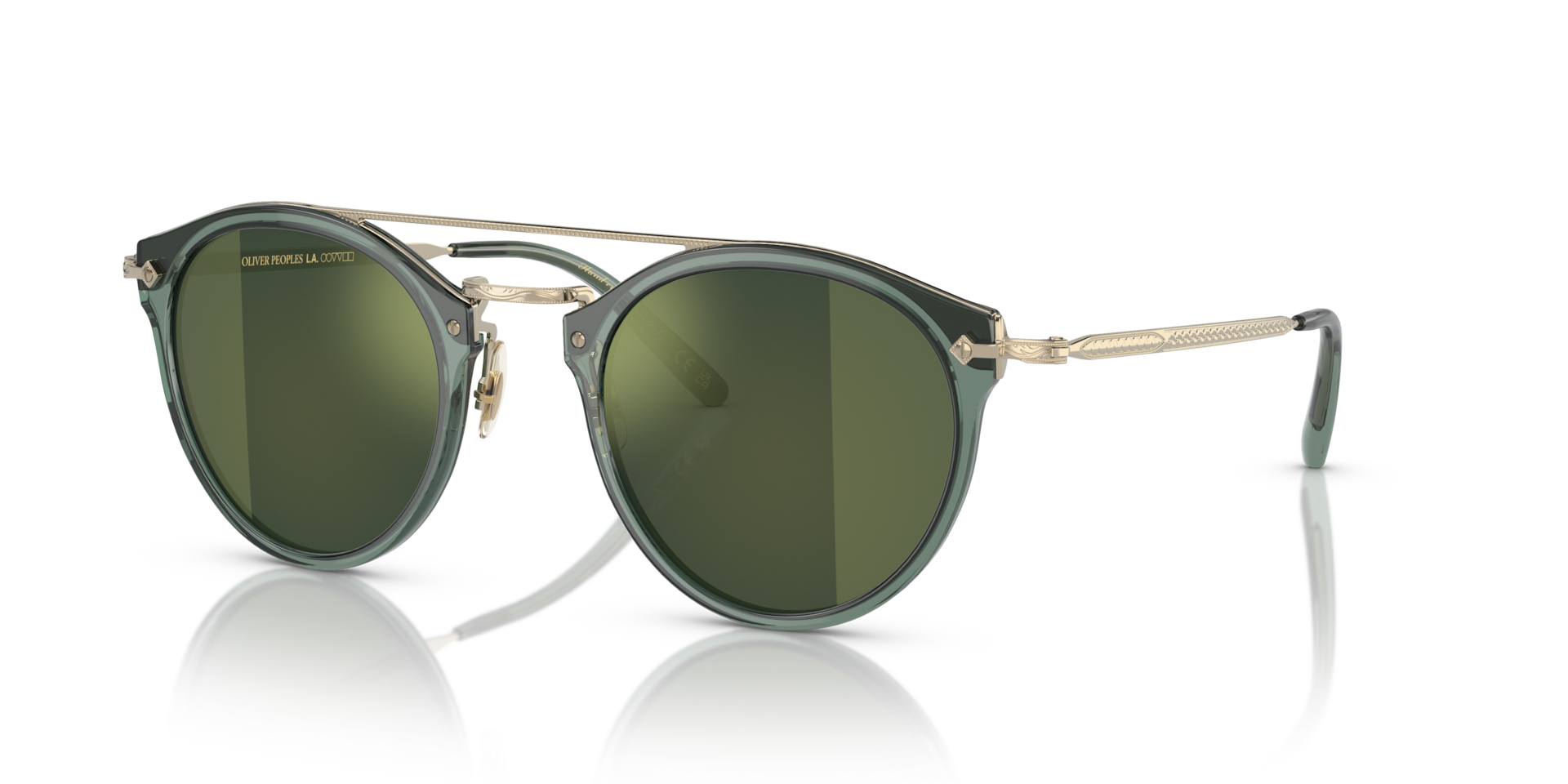 Oliver Peoples Remick with Ivy/Gold frame and Graphite Gold Mirror