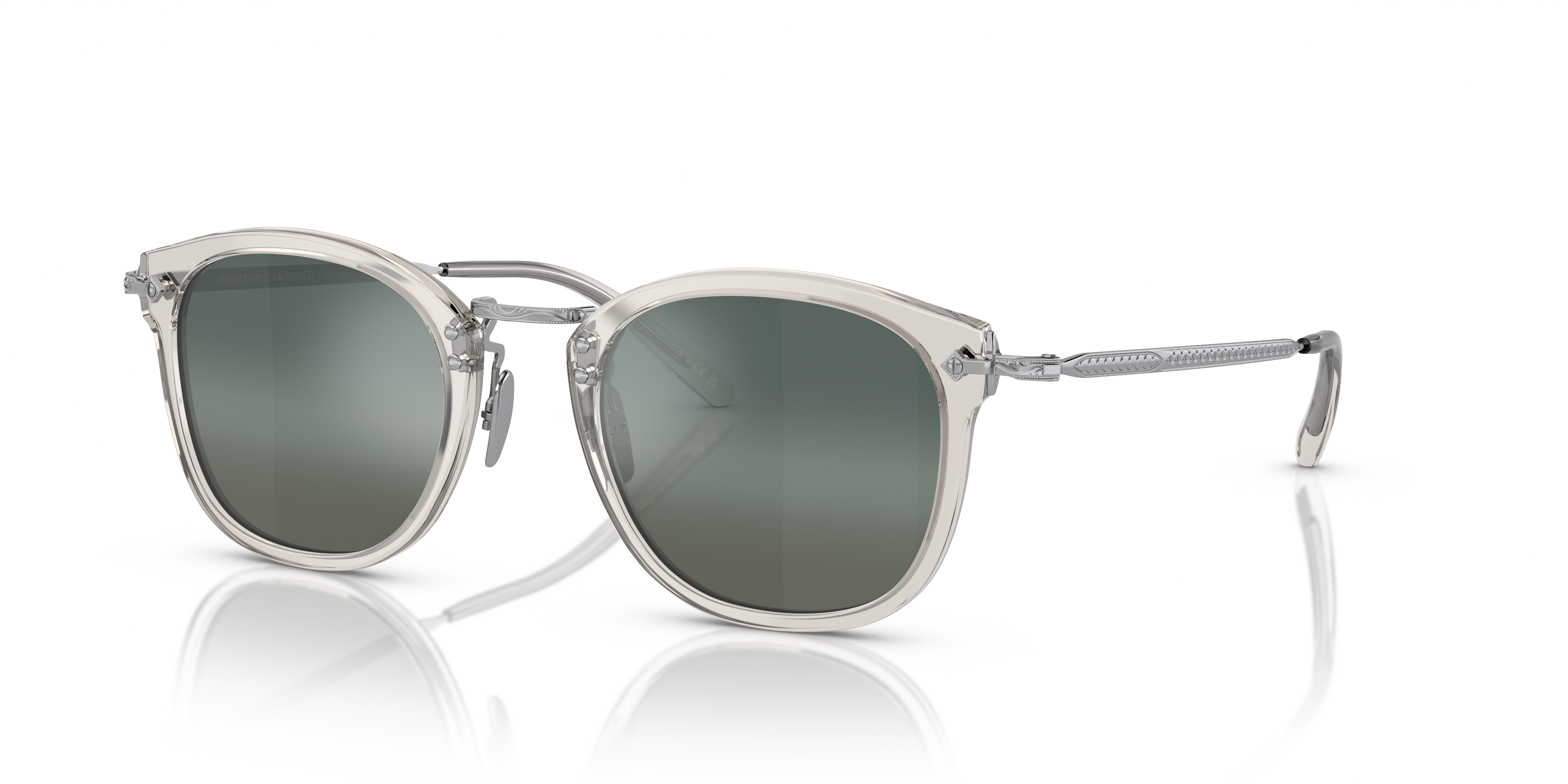 美品 Off-White オフホワイト パスポートケース シルバー リフレクター Oliver Peoples OP-506 Sun with Black Diamond/Brushed Silver frame