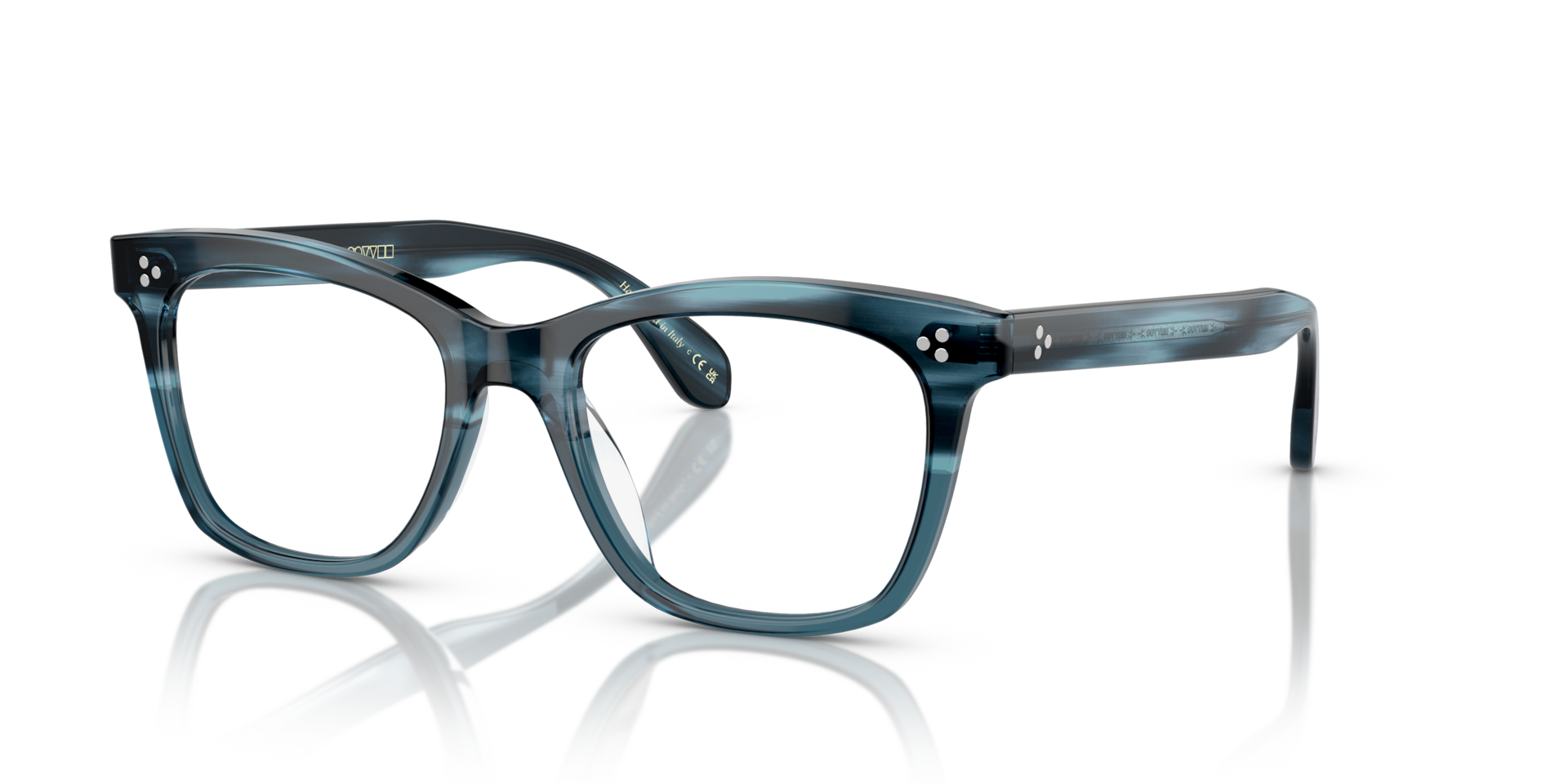 Oliver Peoples Penney Low Bridge Fit with Teal VSB frame | Oliver
