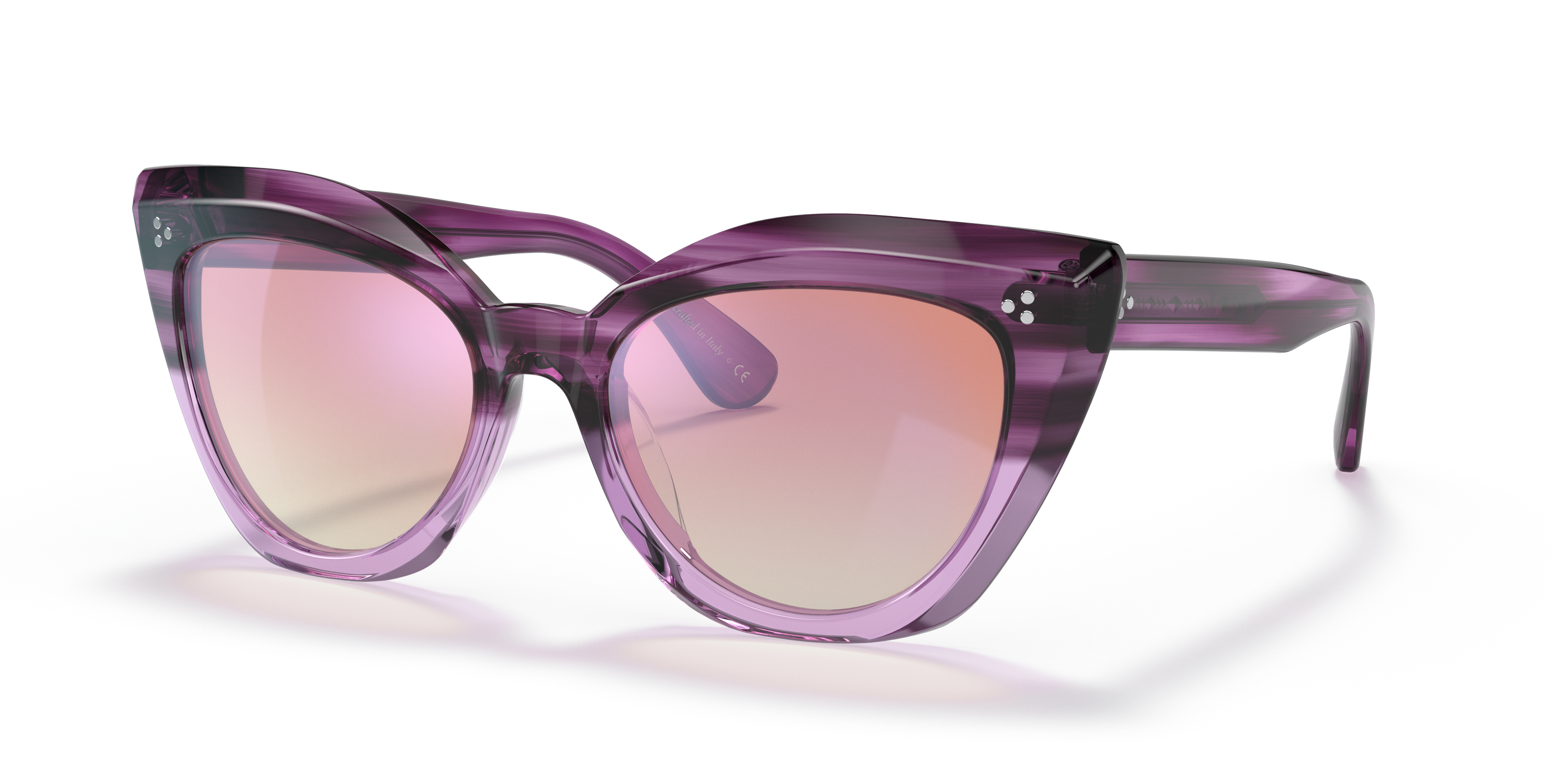 Oliver Peoples Laiya with Jacaranda Gradient frame and Soft Pink