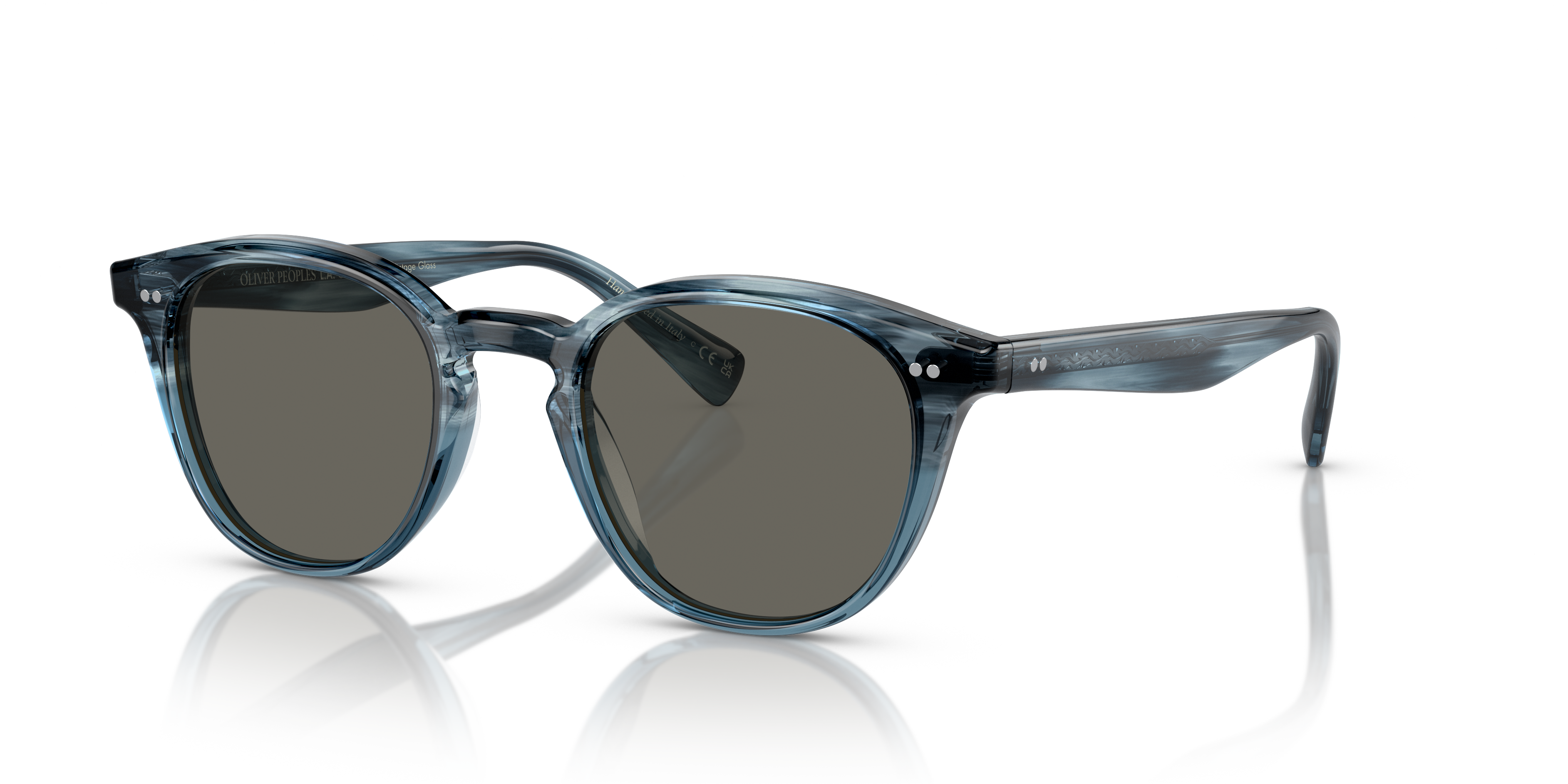 新品未使用 オリバーピープルズ Desmon Sun サングラス 日本製 クリア Oliver Peoples Desmon Sun with Dark Blue VSB frame and Carbon Grey