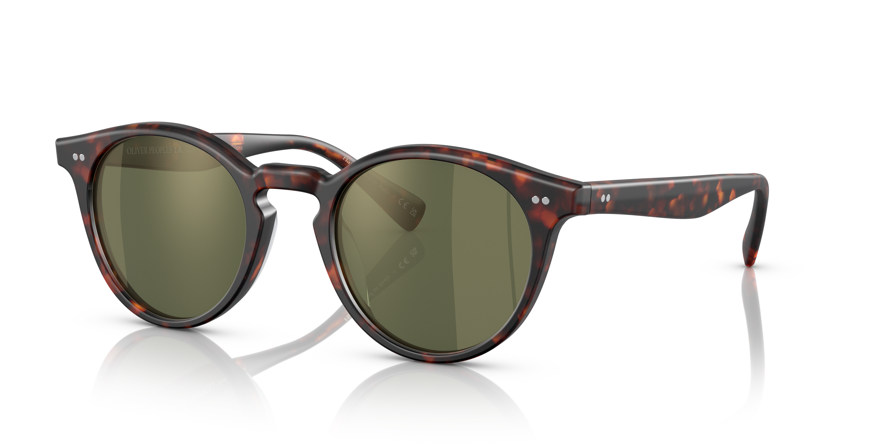 Oliver Peoples Romare Sun with Semi-Matte Sable Tortoise frame and