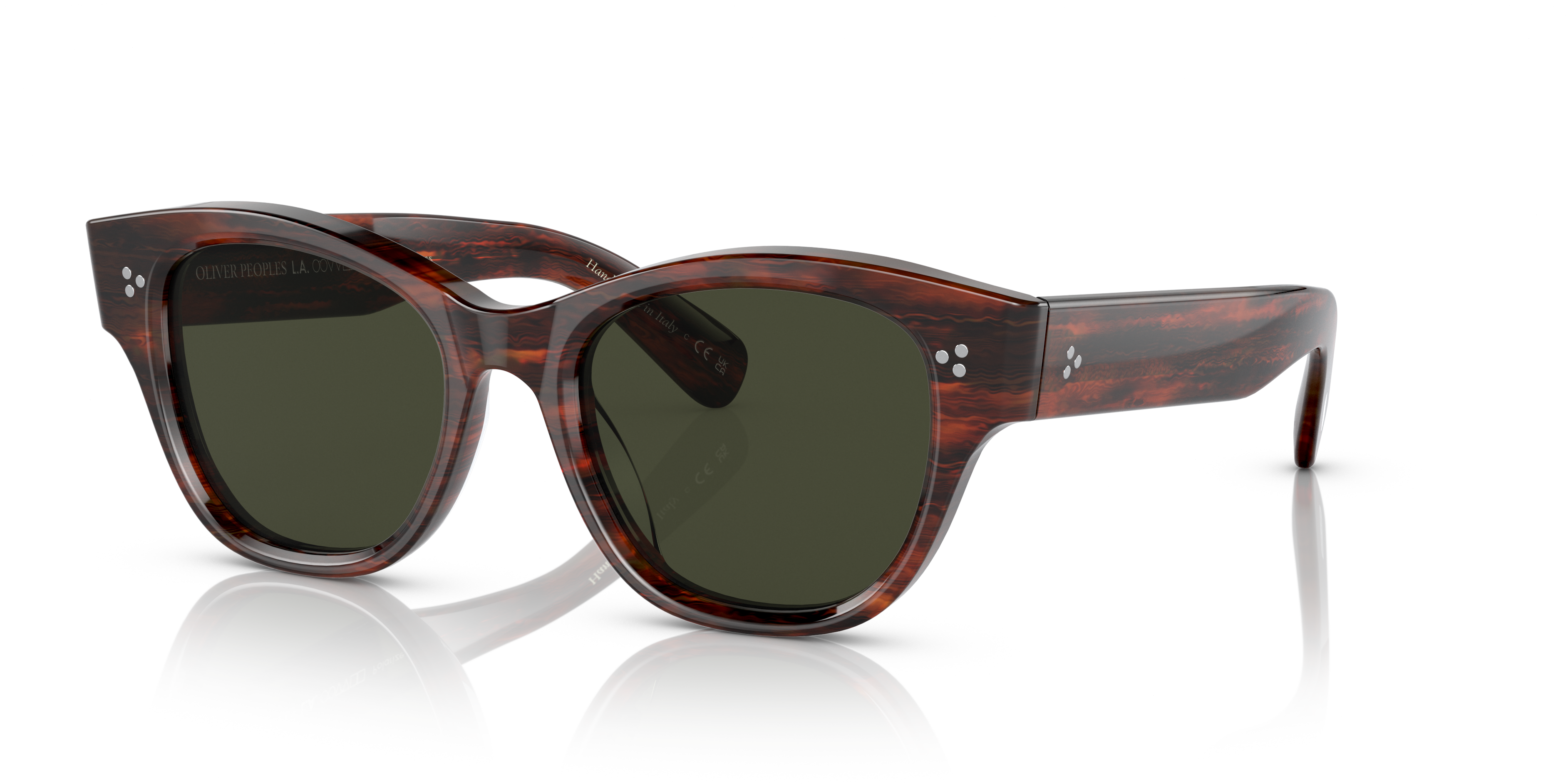 Oliver Peoples Eadie with Vintage Red Tortoise frame and G-15