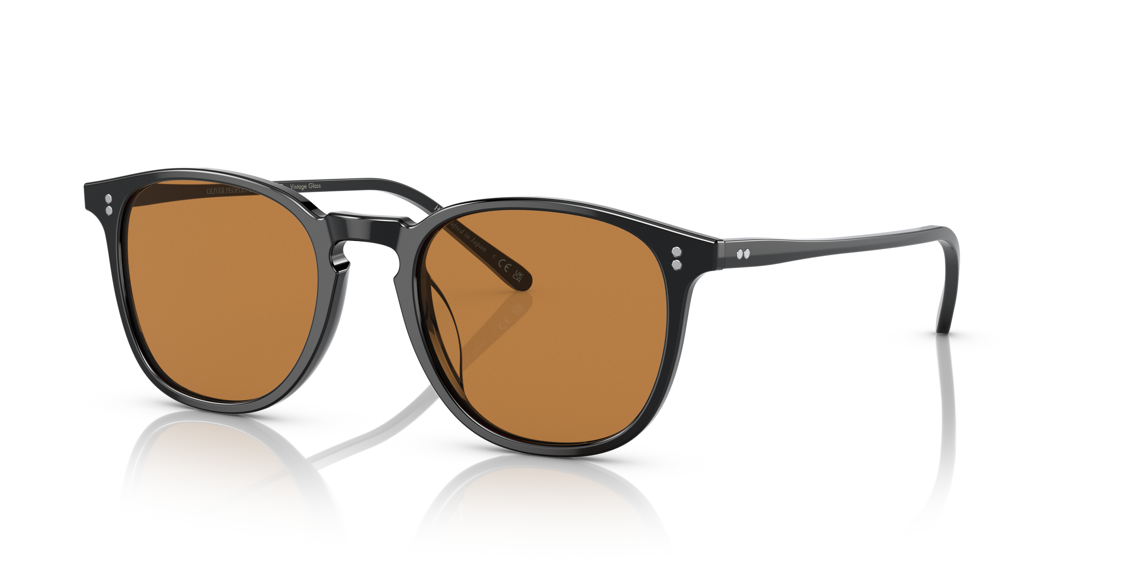 Oliver Peoples Finley 1993 Sun with Black frame and Cognac lenses