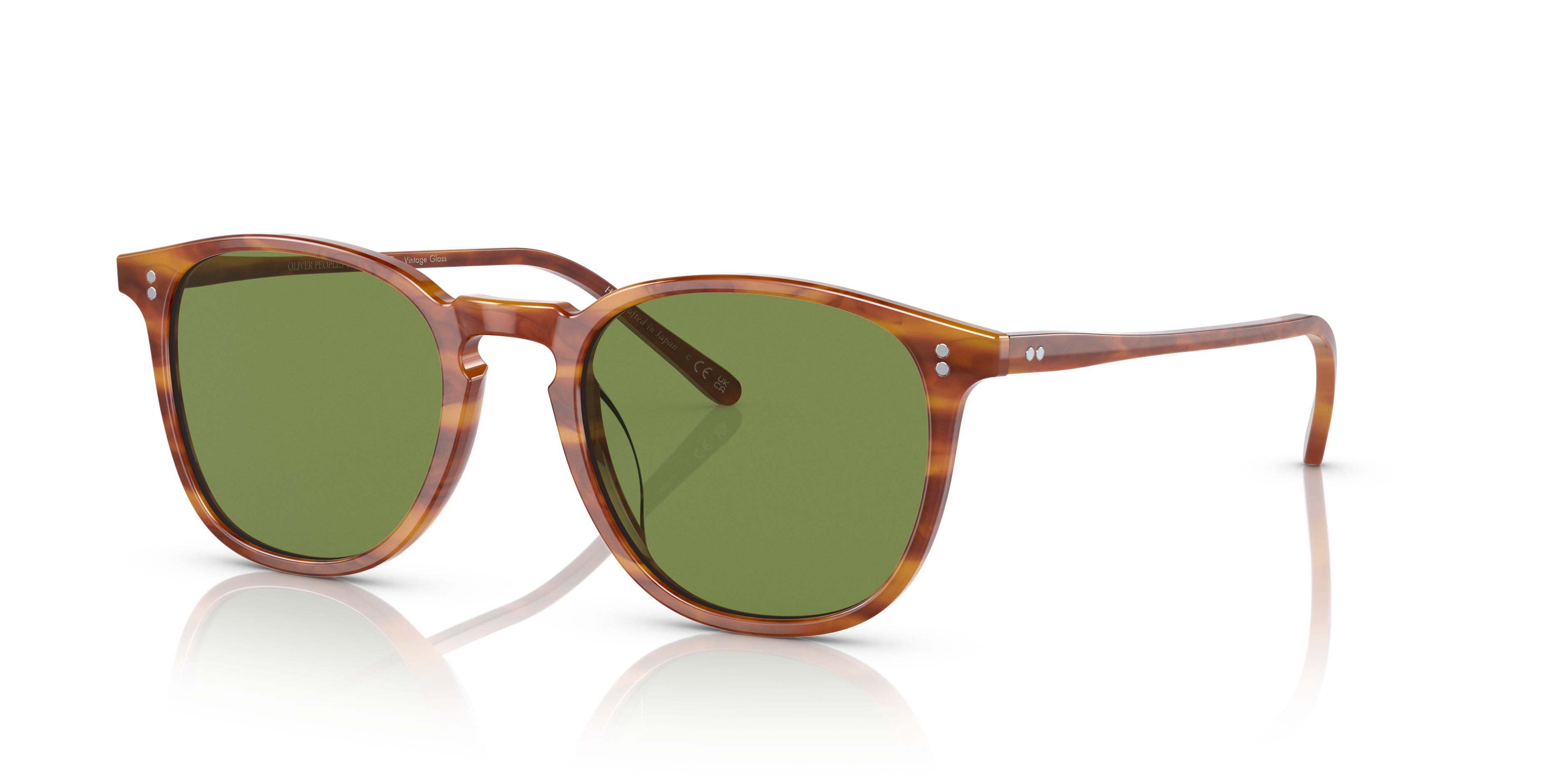 Oliver Peoples Finley 1993 Sun with Sugi Tortoise frame and Green