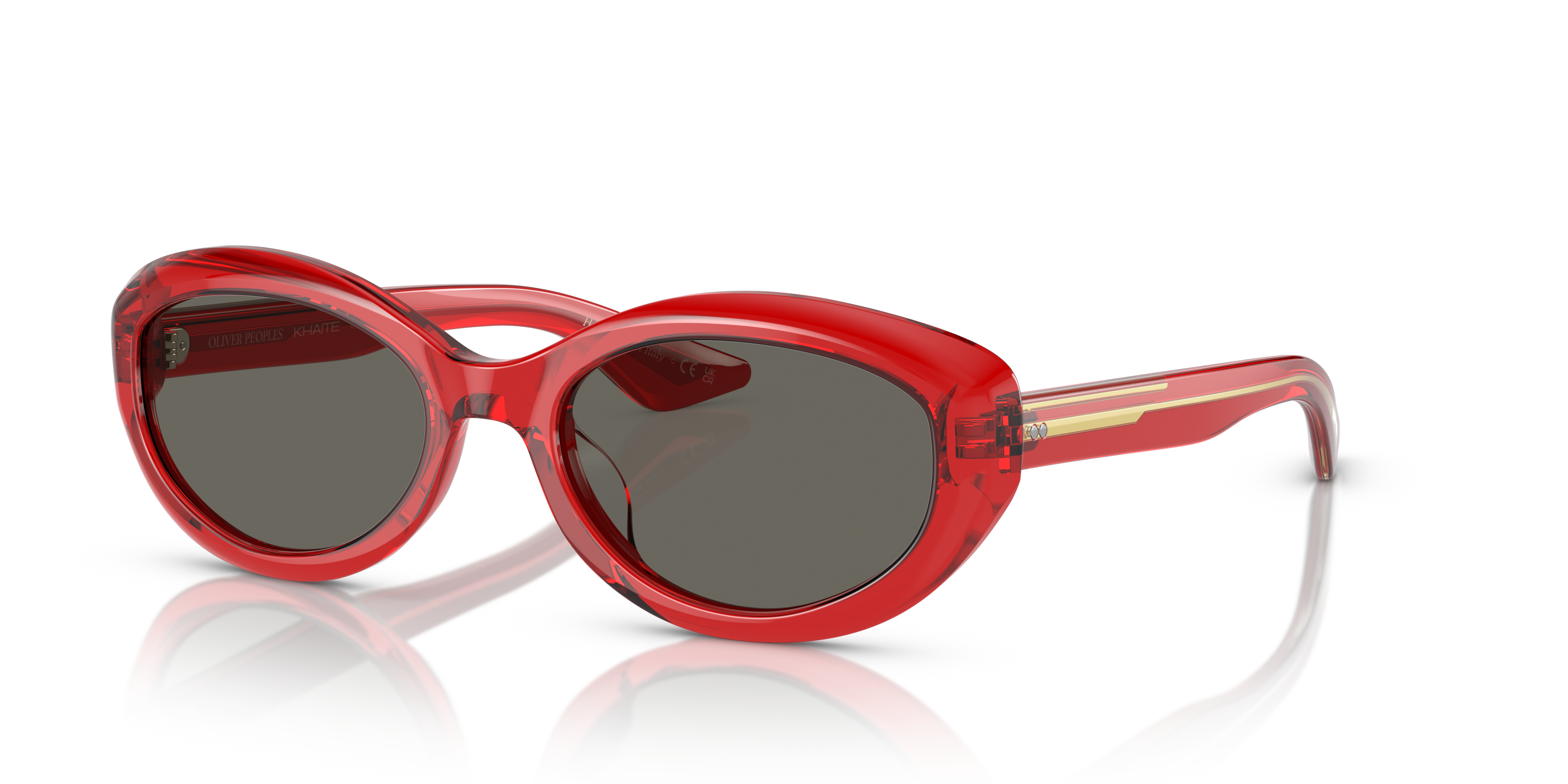 Oliver Peoples 1969C with Translucent Red frame and Carbon Grey