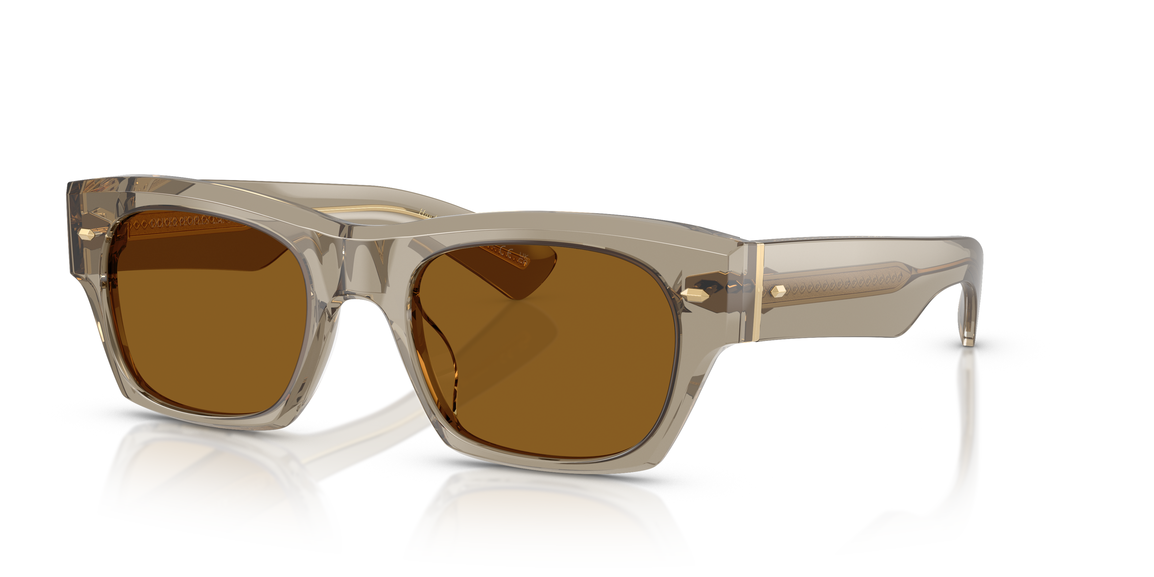 Oliver Peoples Kasdan 18K with Sencha frame and True Brown lenses