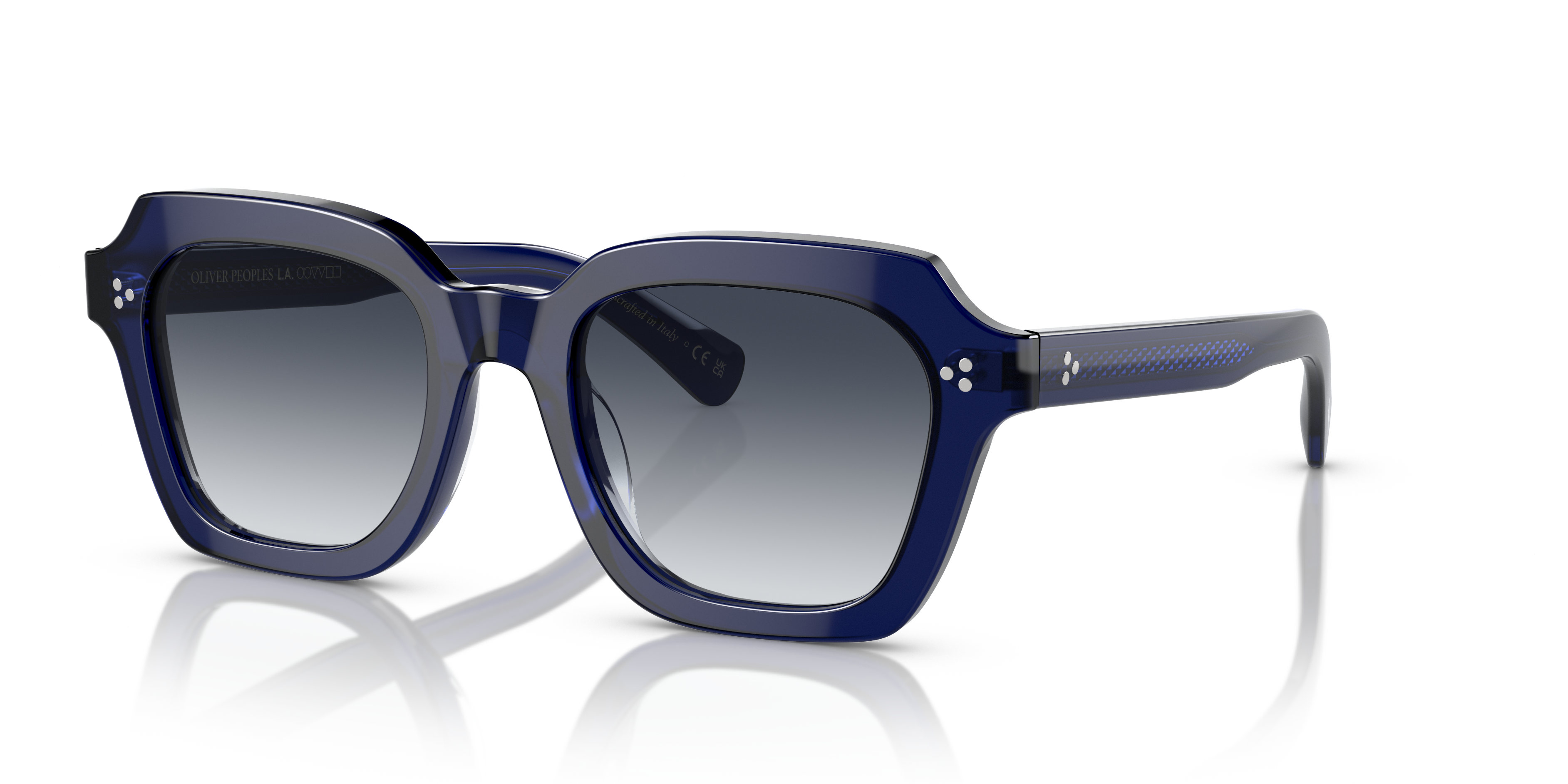Oliver Peoples Kienna with Denim frame and Pacific Gradient lenses