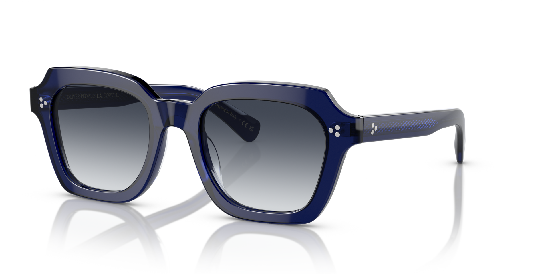 Oliver Peoples Kienna with Denim frame and Pacific Gradient lenses